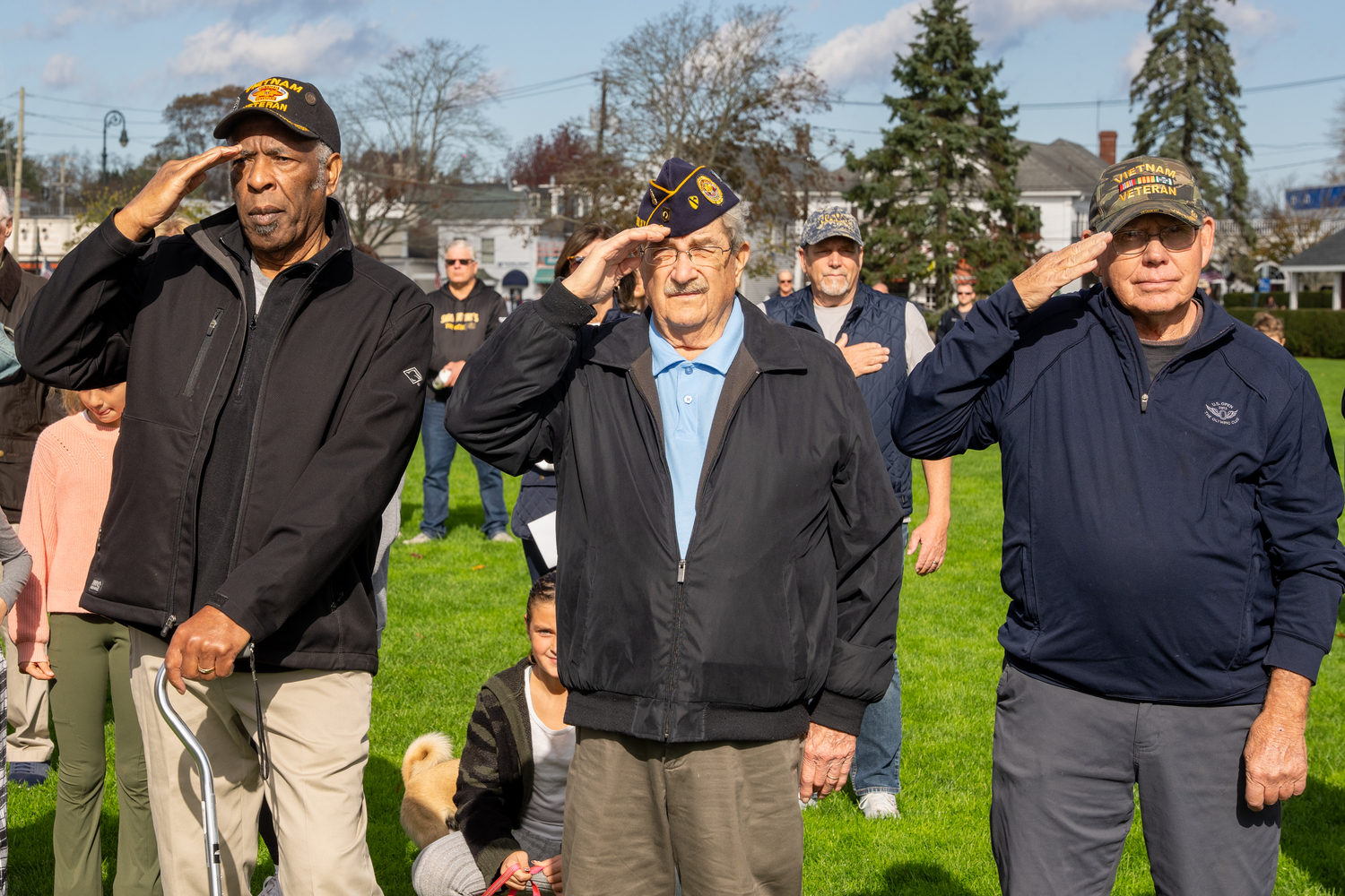 The Veterans Day ceremony in Southampton Village on Monday. RON ESPOSITO