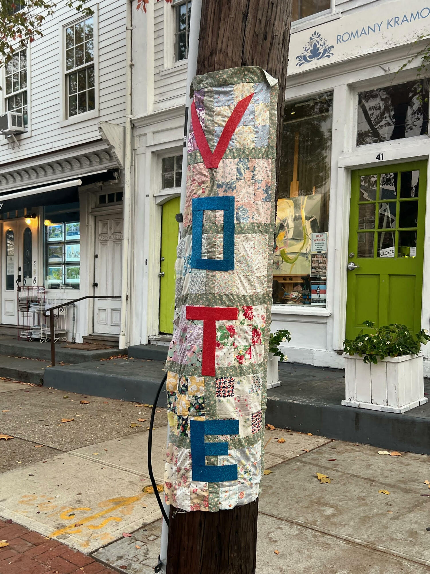 One of the Vote signs that was removed in Sag Harbor. COURTESY MENDING DEMOCRACY