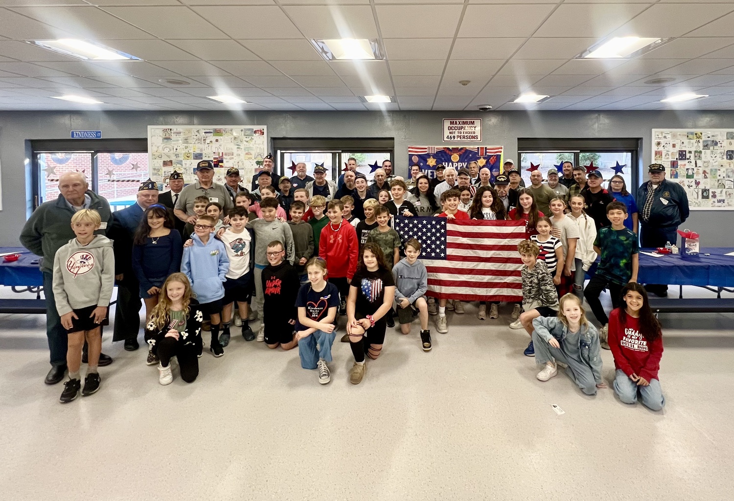 Local veterans were invited to Eastport
Elementary School for a breakfast and to be honored by students and staff in recognition of Veterans Day. COURTESY EASTPORT-SOUTH MANOR SCHOOL DISTRICT