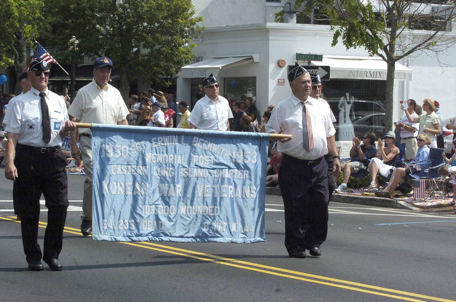 The Eastern Long Island Chapter Korean War Veterans during a Southampton July 4th parade in 2011.