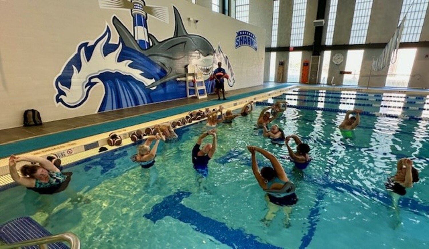 In response to the growing senior population on the East End, Southampton Town Senior Services expanded its offerings this fall, including a water aerobics program at the Suffolk County Community College Health and Wellness Center in Riverhead this month.    Currently, 28 seniors are enrolled in the program. The program is on Thursday mornings, through December 19.  For more information, or to register, call 631-537-2375. COURTESY TOWN OF SOUTHAMPTON