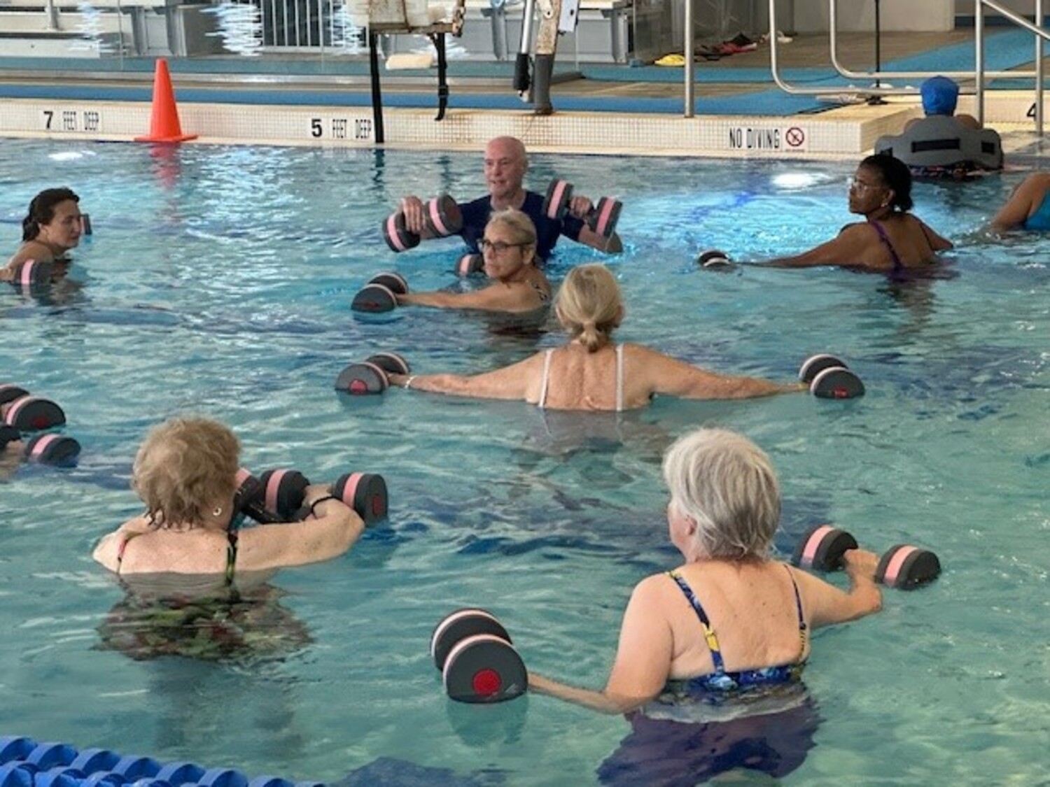 In response to the growing senior population on the East End, Southampton Town Senior Services expanded its offerings this fall, including a water aerobics program at the Suffolk County Community College Health and Wellness Center in Riverhead this month.    Currently, 28 seniors are enrolled in the program. The program is on Thursday mornings, through December 19.  For more information, or to register, call 631-537-2375. COURTESY TOWN OF SOUTHAMPTON