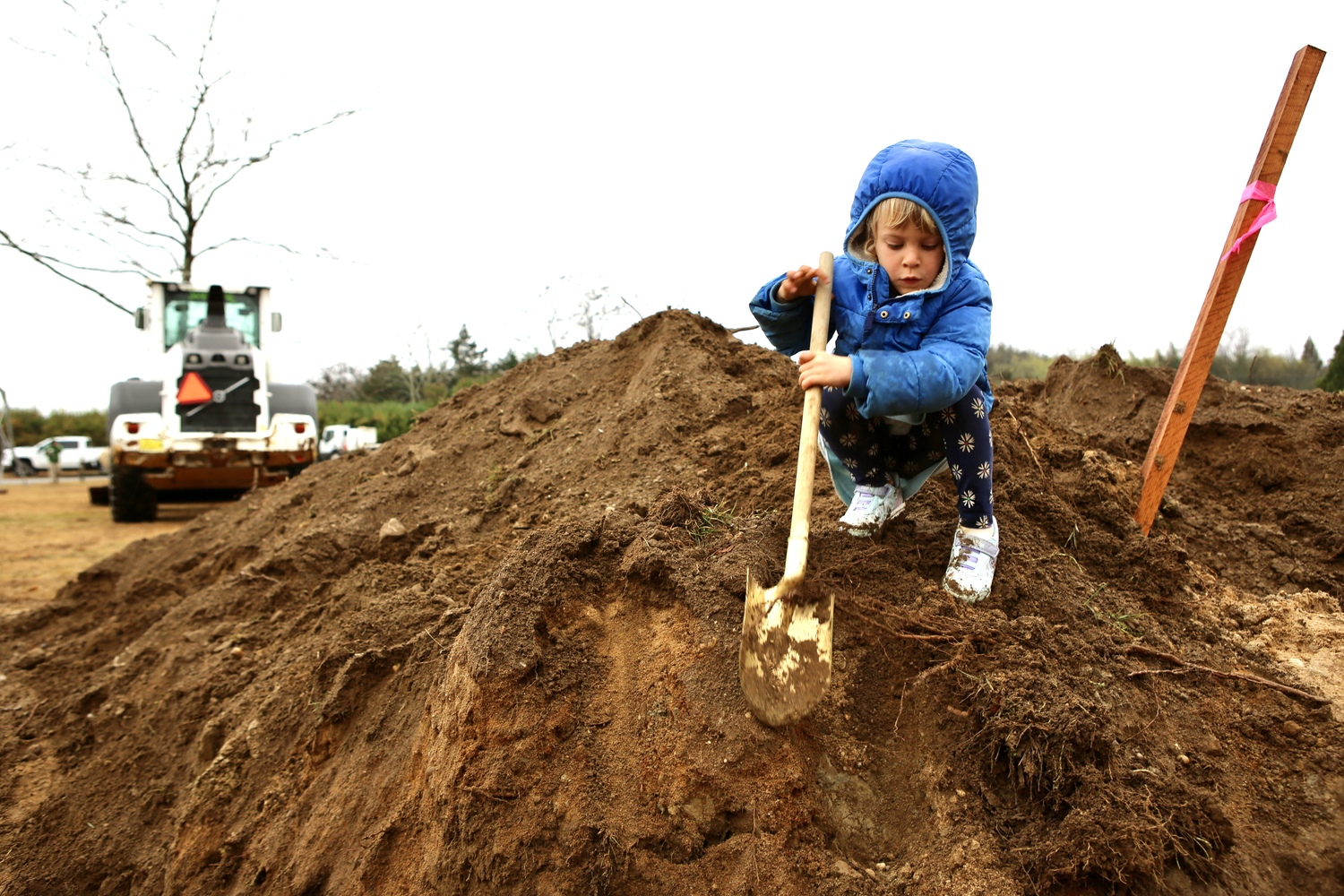 A young student takes part in the groundbreaking for the Hayground School's new Arts & Science Center. R.J. PARTINGTON III