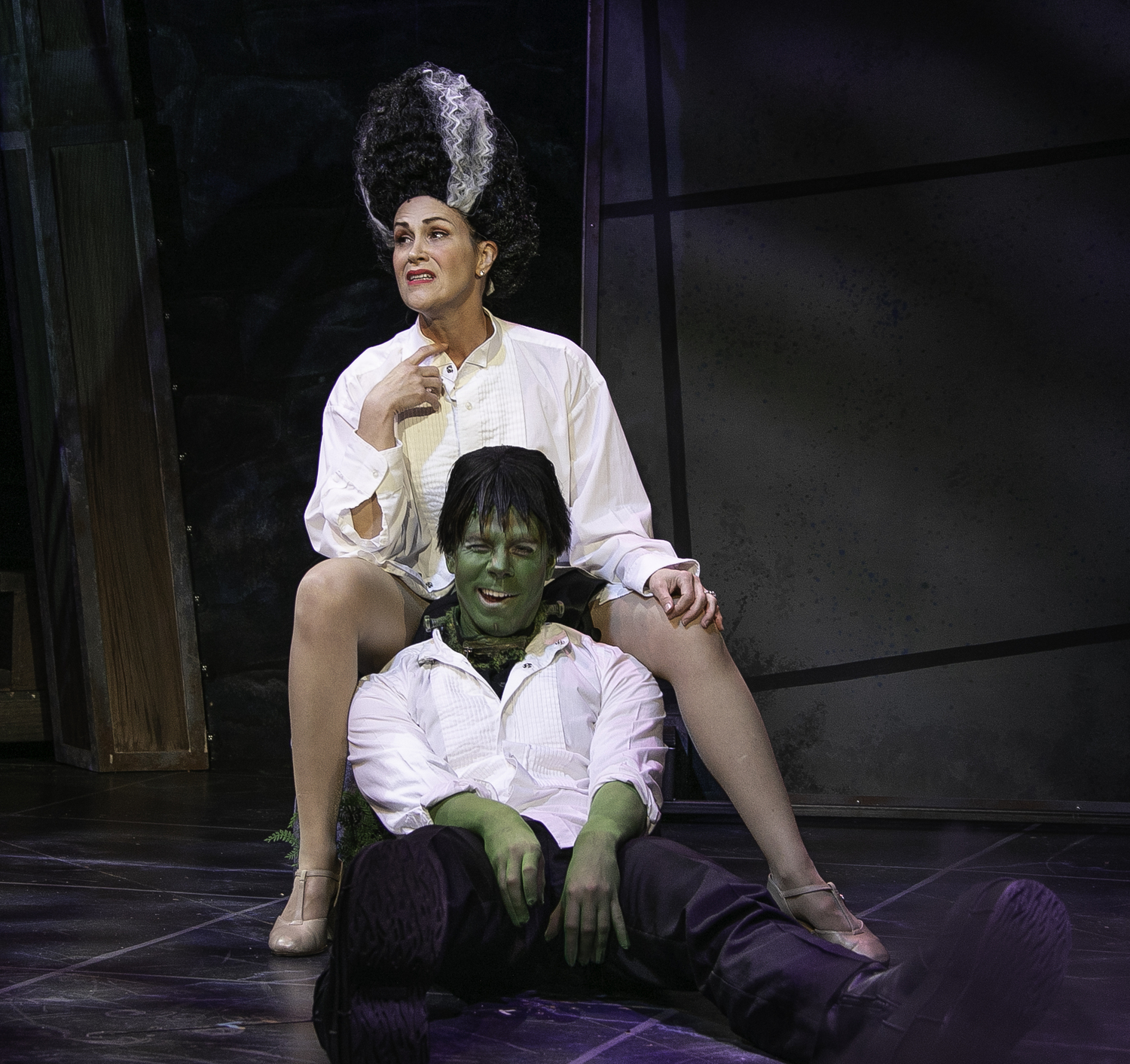 Aléna Watters and Sean Bell in “Mel Brooks’ Young Frankenstein - The Musical” at Bay Street Theater. LENNY STUCKER