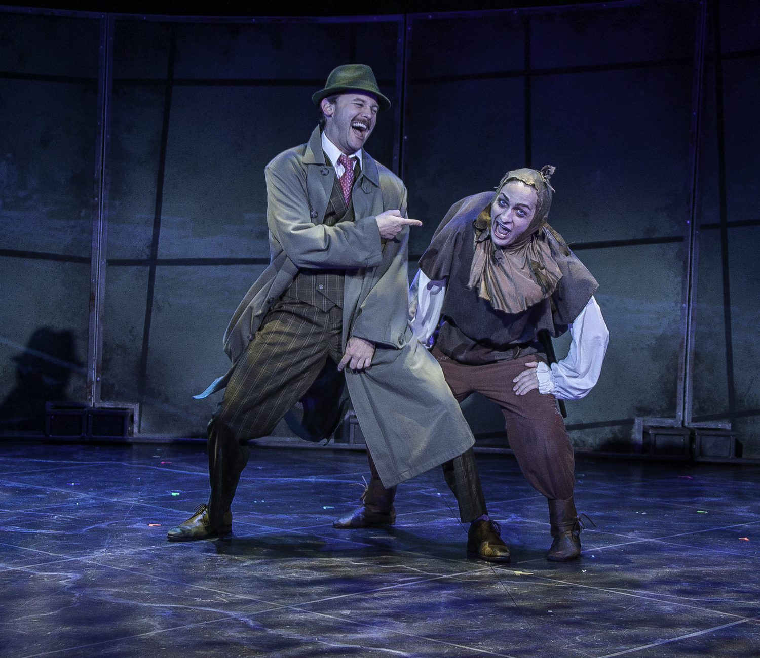 Matthew Hydzik and James Romney in “Mel Brooks’ Young Frankenstein - The Musical” at Bay Street Theater. LENNY STUCKER