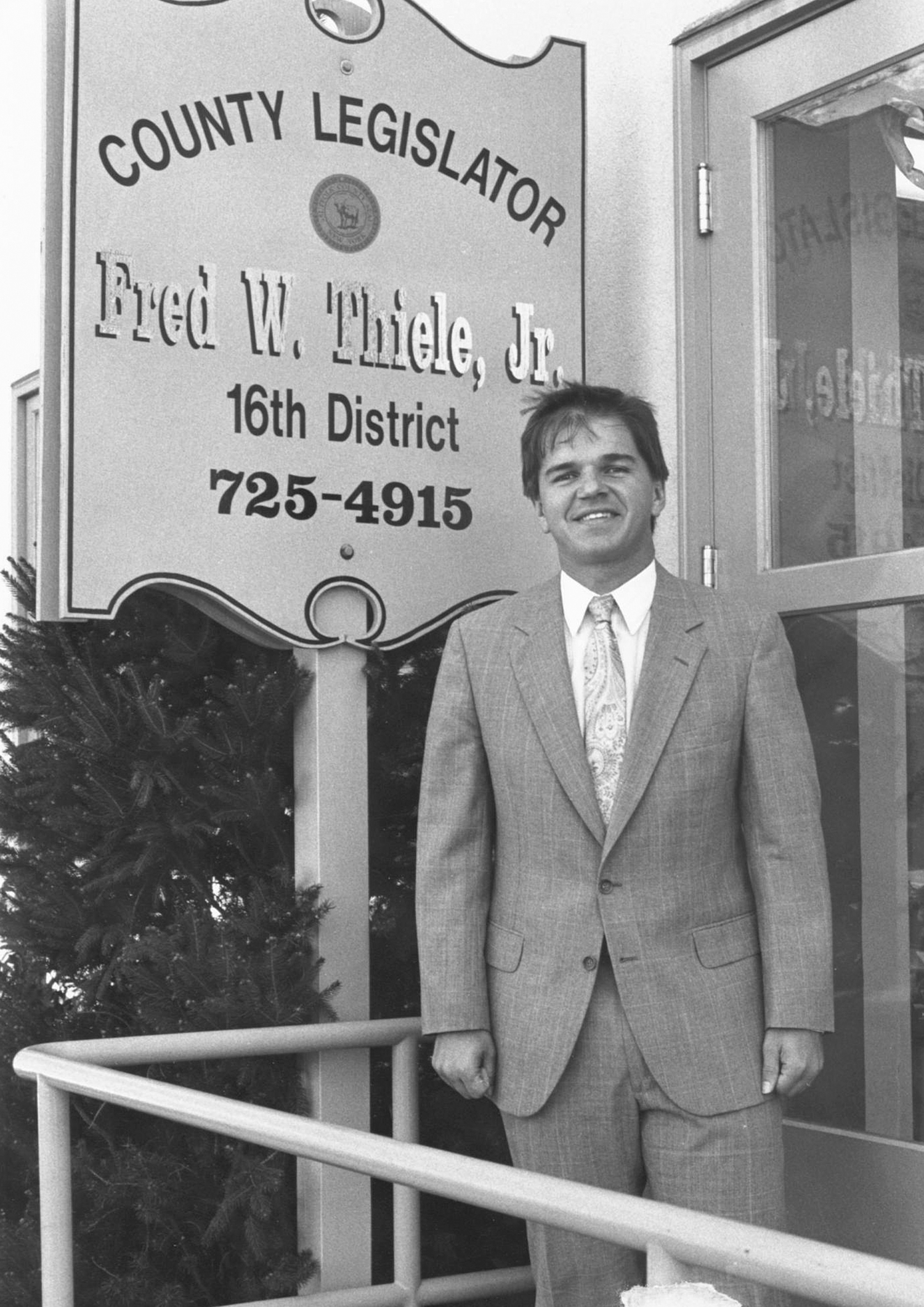 In 1987 Fred Thiele is elected to the Suffolk County Legislature. He chairs the Energy and Environment Committee and enacts legislation that nominates Peconic Bay and Gardiners Bay for the National Estuary Program.