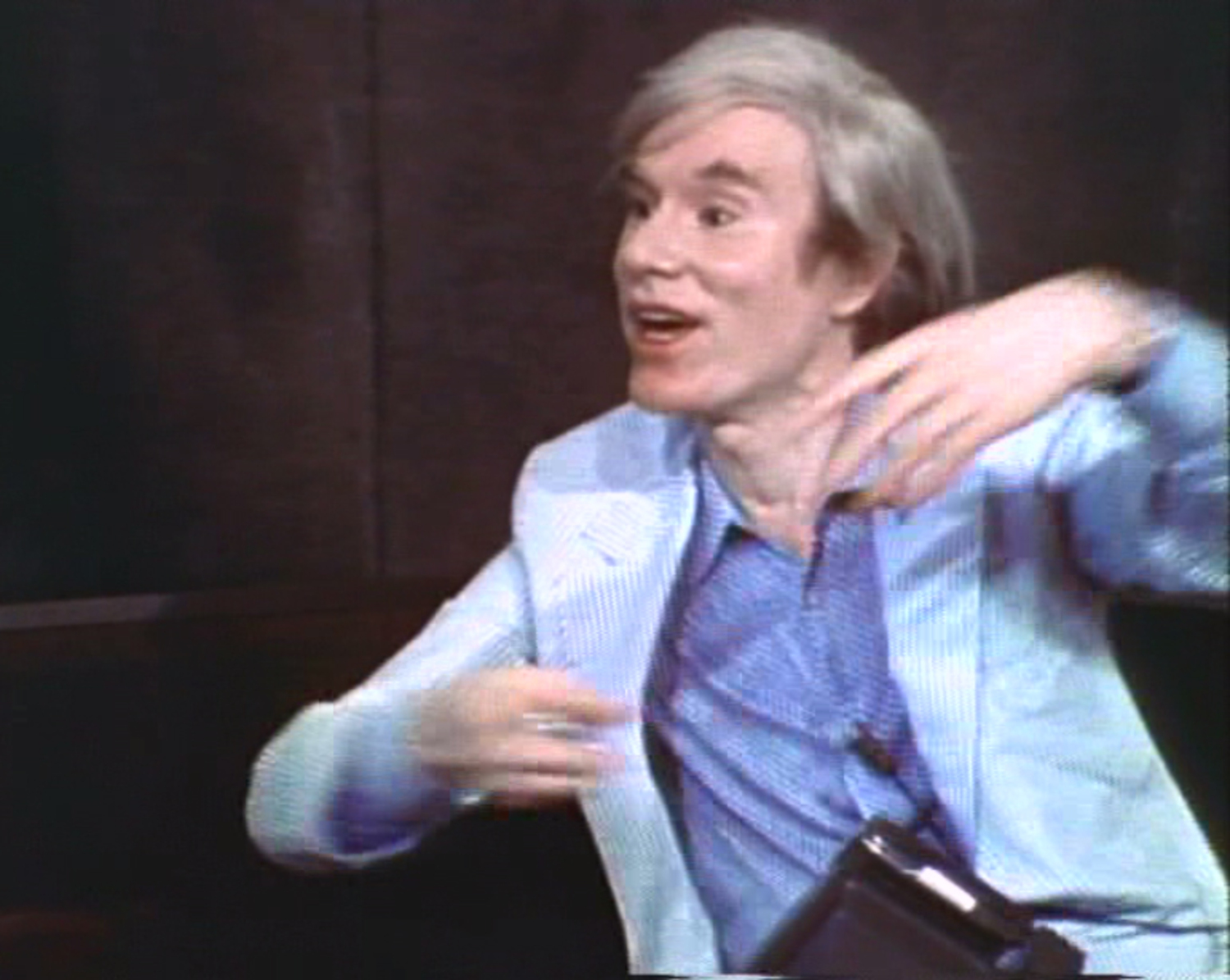 Andy Warhol in a scene from Lana Jokel's 1973 film 