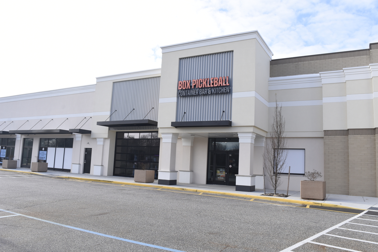 Box Pickleball Container Bar and Kitchen, located at 605 Old Country Road in Riverhead, the old K Mart location, held a soft opening this past weekend.   DREW BUDD