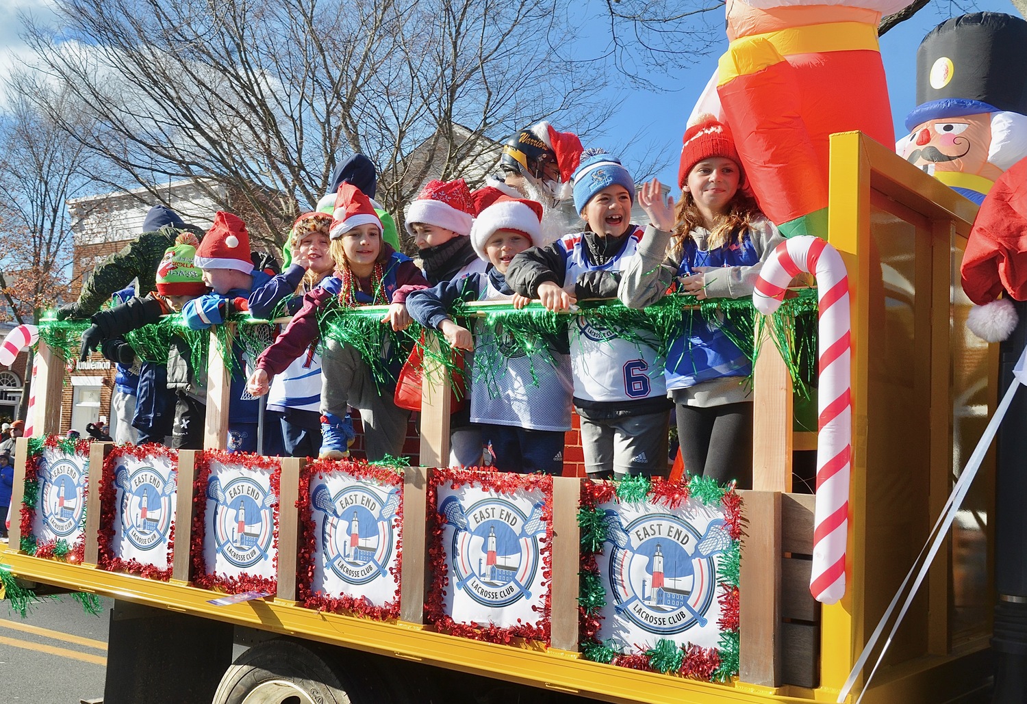 The East Hampton Santa Parade on Saturday afternoon.  KYRIL BROMLEY