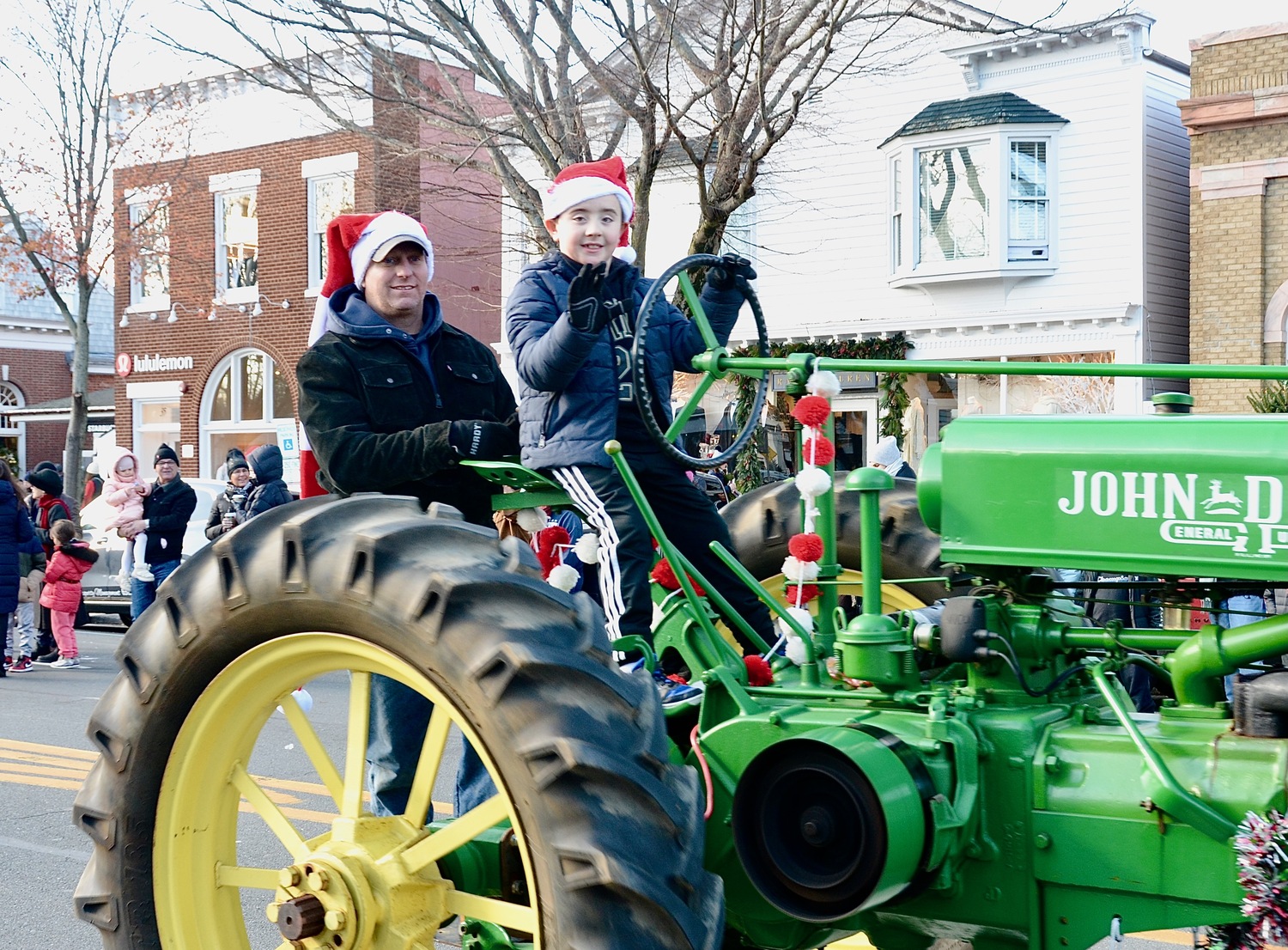 The East Hampton Santa Parade on Saturday afternoon.  KYRIL BROMLEY