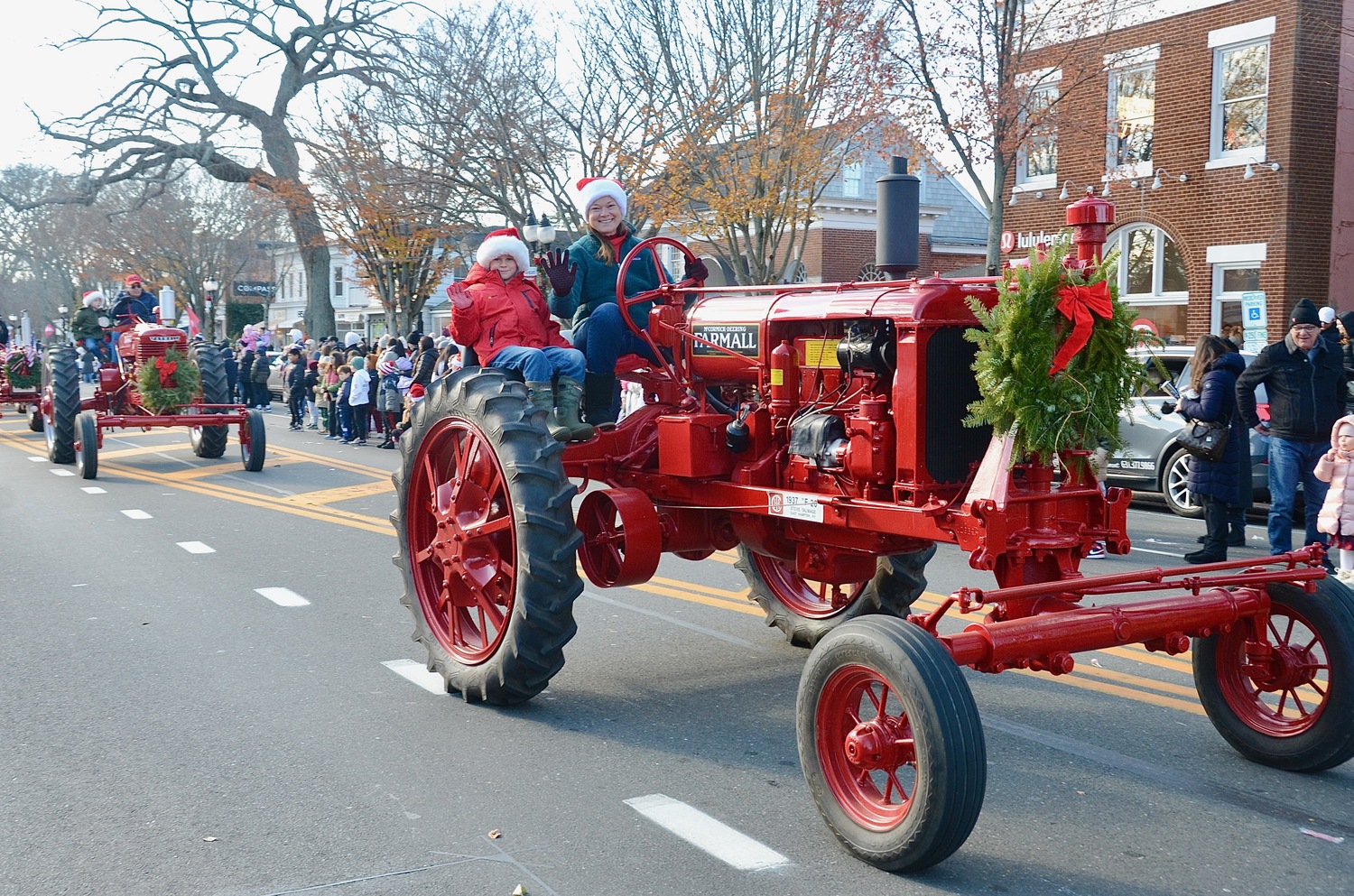 The East Hampton Santa Parade on Saturday afternoon.  KYRIL BROMLEY