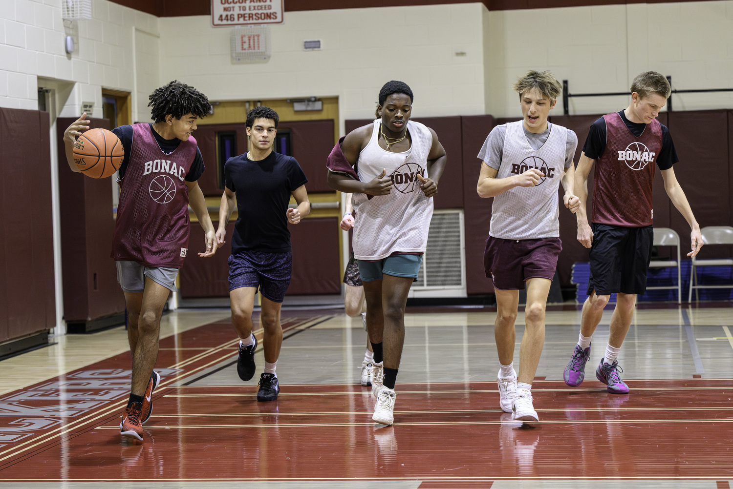 The boys during their practice on Monday evening.   MARIANNE BARNETT