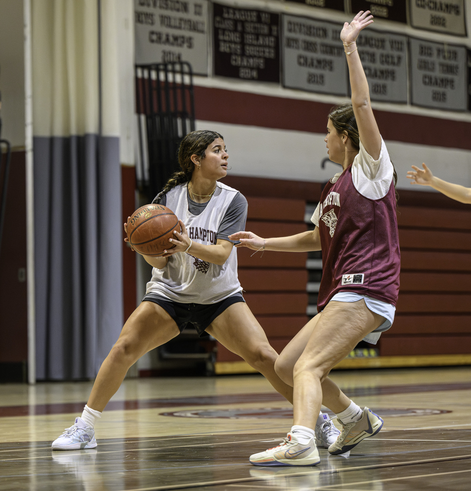 Gizel Espinal had the ball with Colleen McKee defending. MARIANNE BARNETT