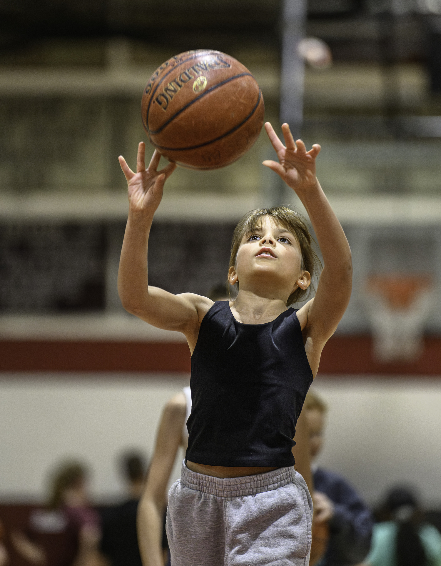 The East Hampton varsity girls basketball team held a clinic for third- and fourth-graders on Monday night.   MARIANNE BARNETT