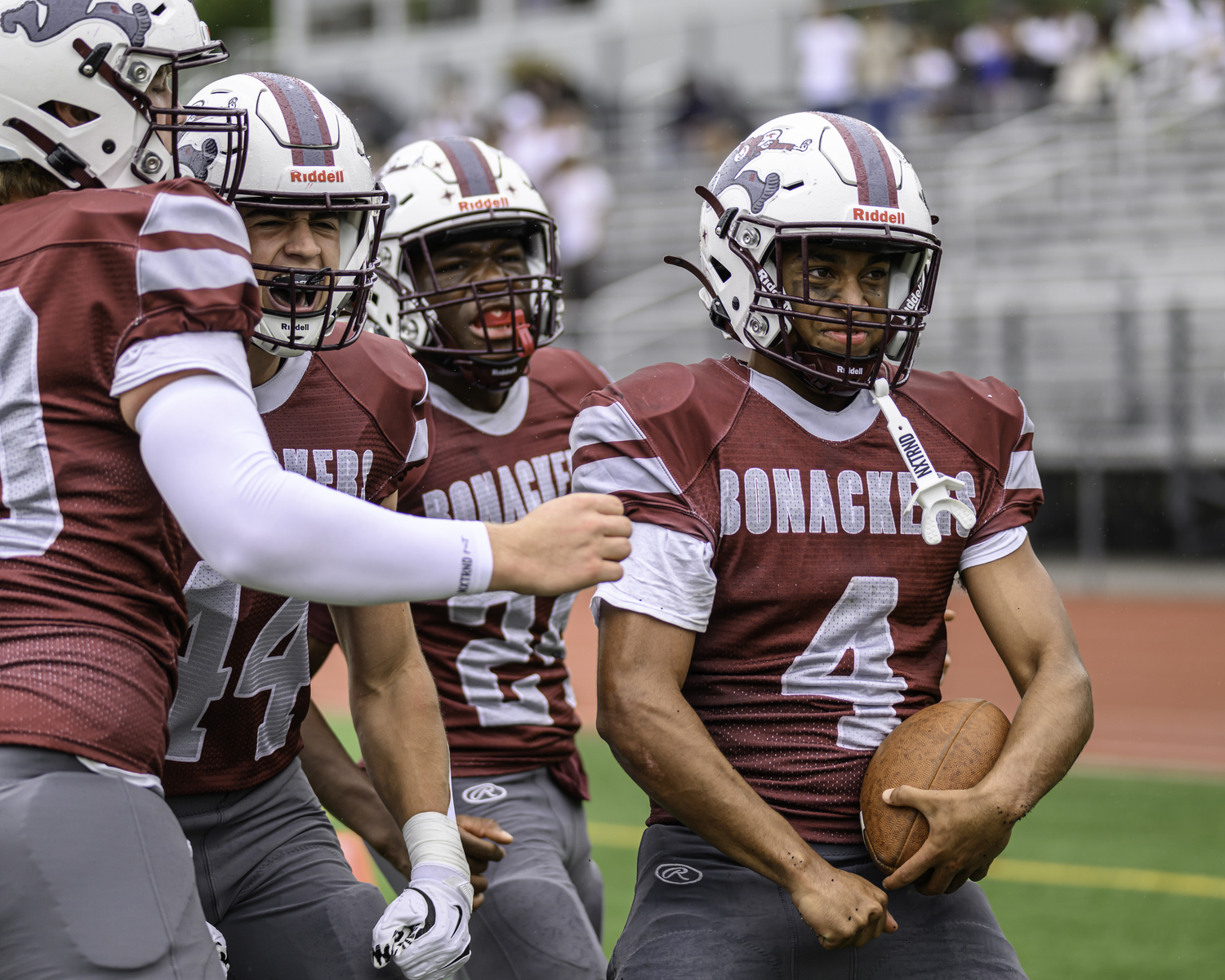 October 3- Alex Davis rushed for over 200 yards and scored four touchdowns in the Bonackers 47-7 victory over Kings Park.   MARIANNE BARNETT