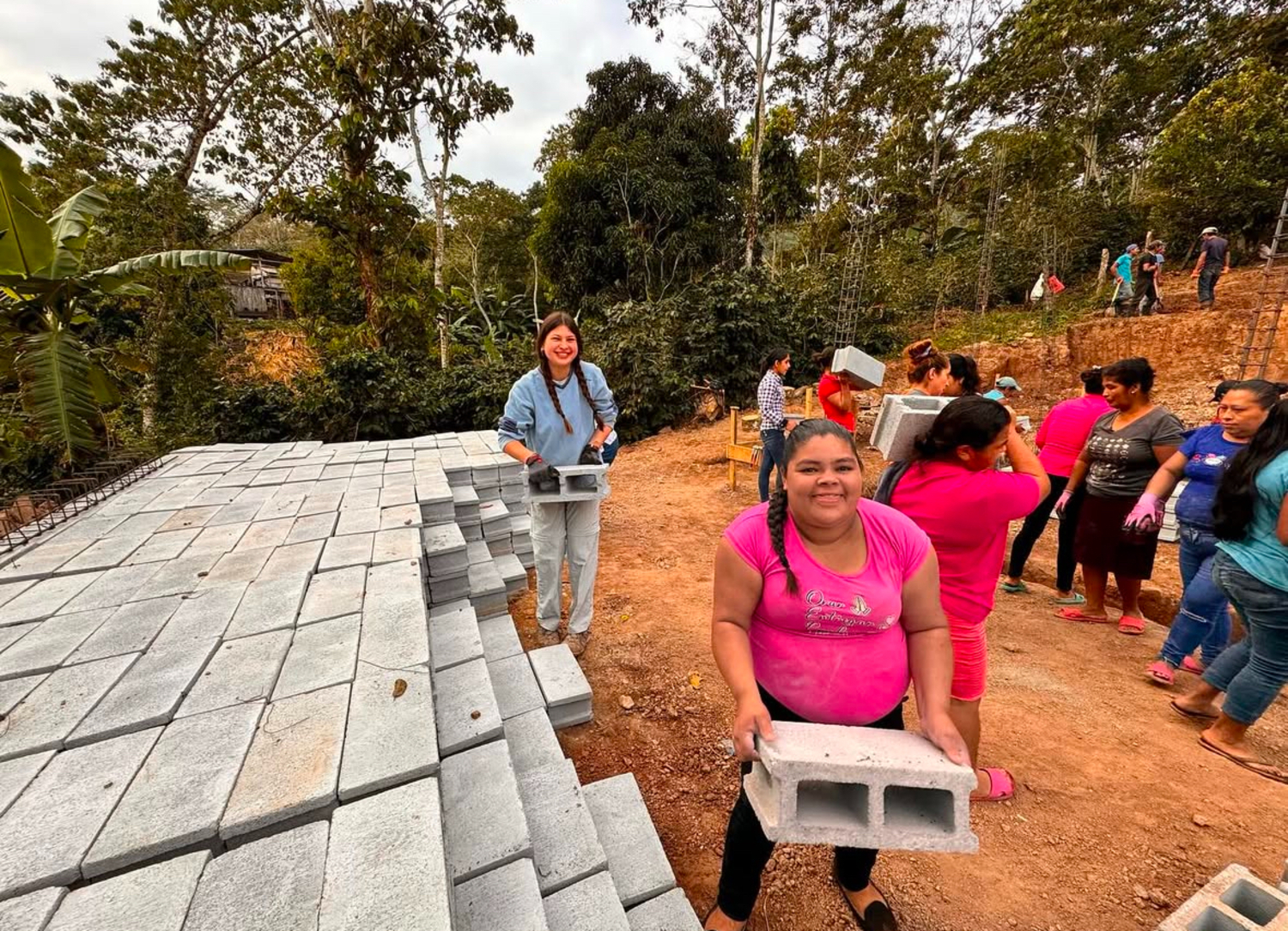 Students from East Hampton High School during the 2023 Build On trip to Nicaragua.