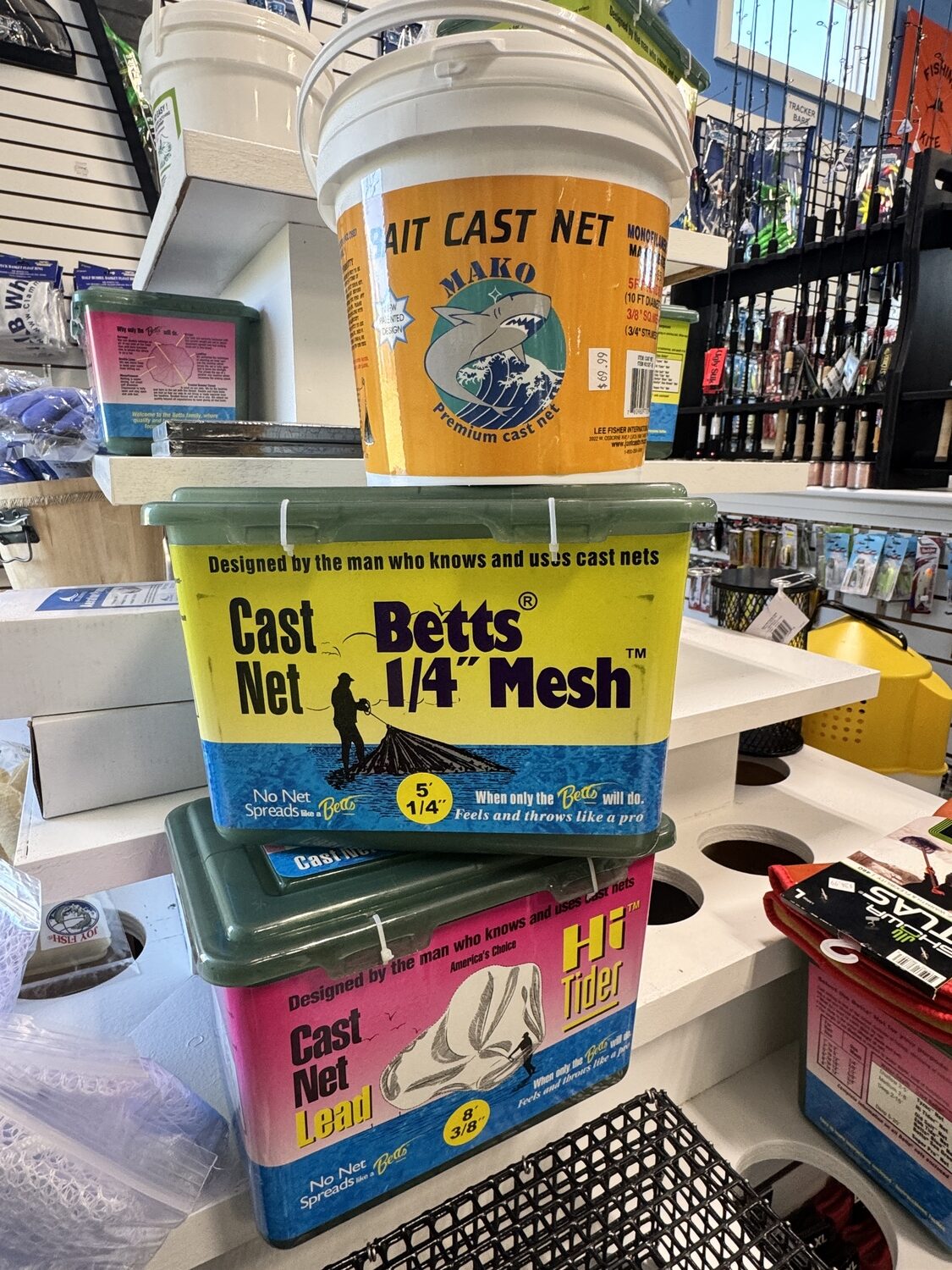 Any angler with a boat should have a good cast net ($99-$199).