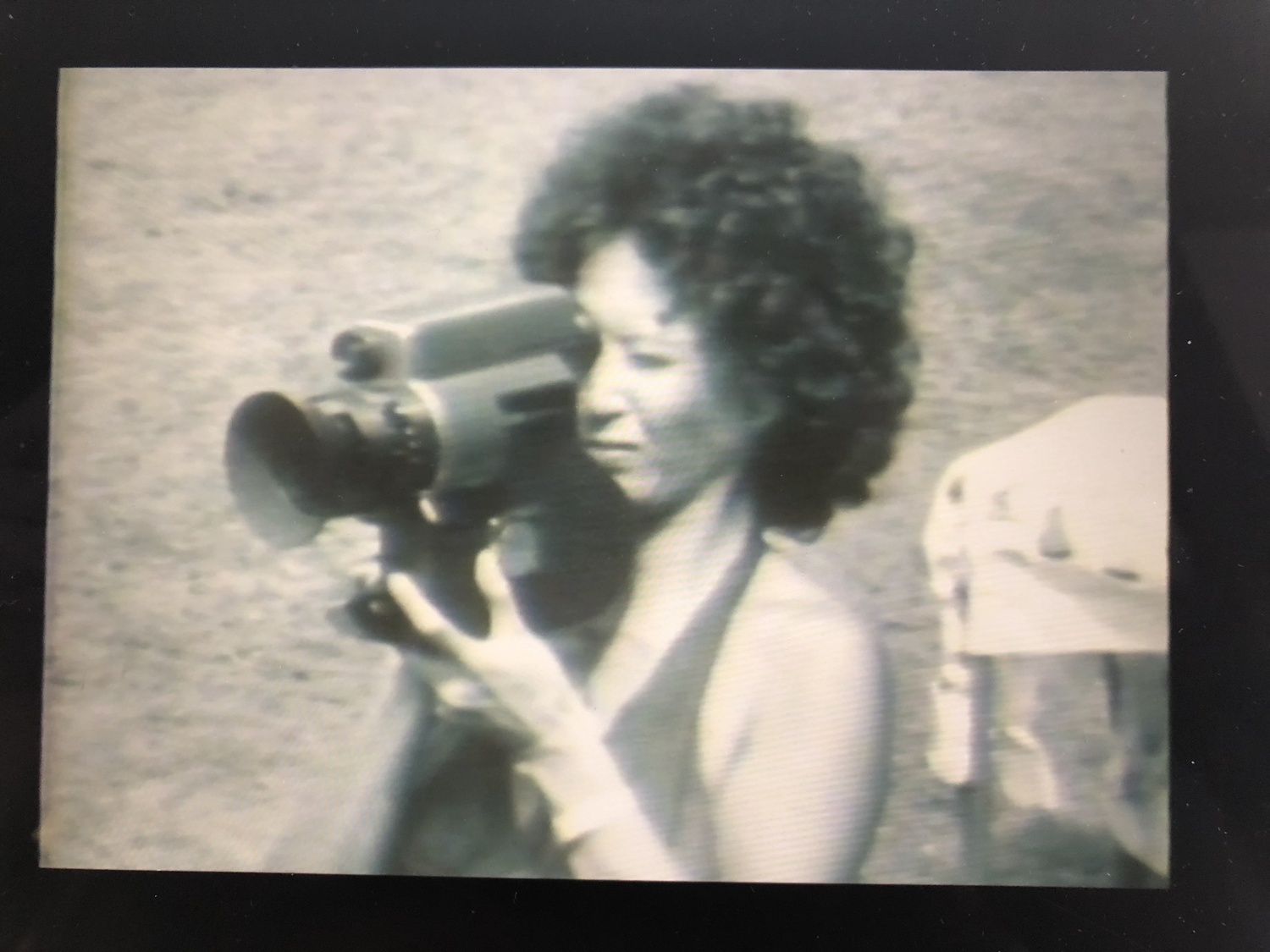 Lana Jokel with her camera in hand in the 1970s. COURTESY LANA JOKEL