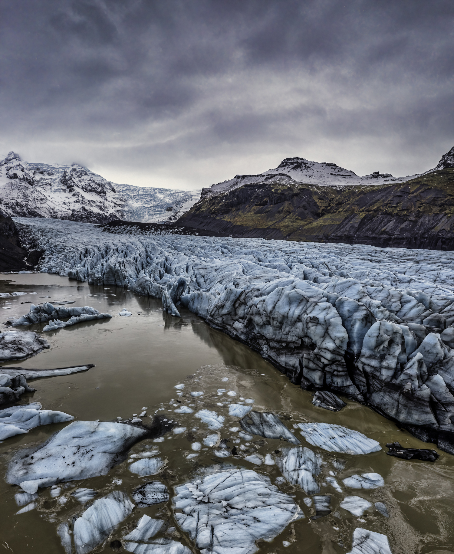 A glacier near the Jokulsalon Glacial Lagoon.