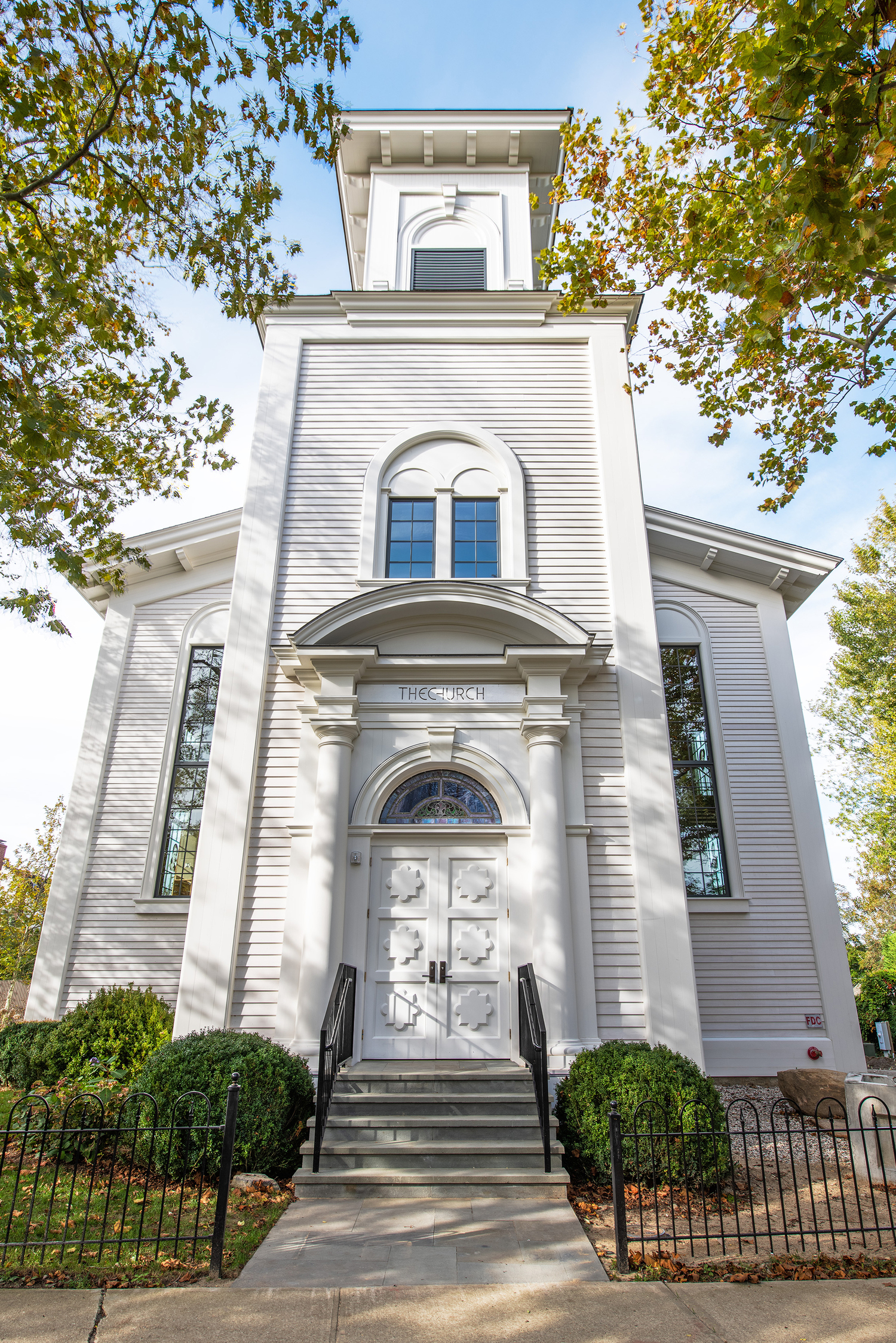 An exterior view of The Church, which was honored by Preservation Long Island for its adaptive reuse of the former Methodist Church building, MICHAEL HELLER PHOTOS/COURTESY THE CHURCH