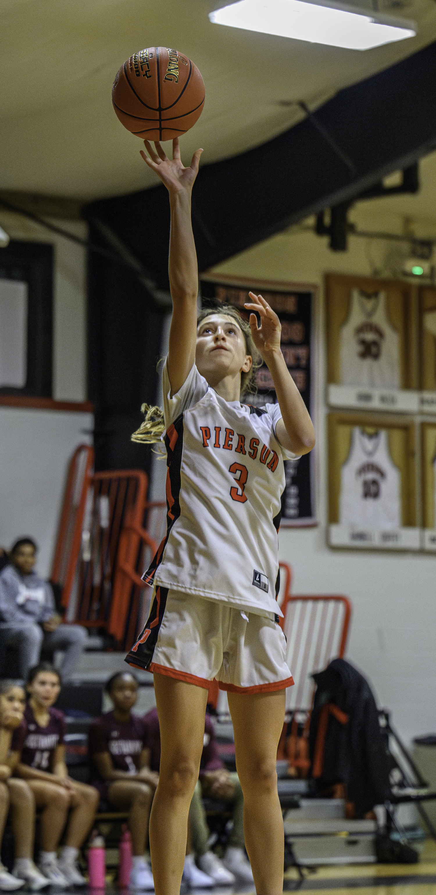 Pierson freshman Molly Wolfson goes in for a layup.   MARIANNE BARNETT