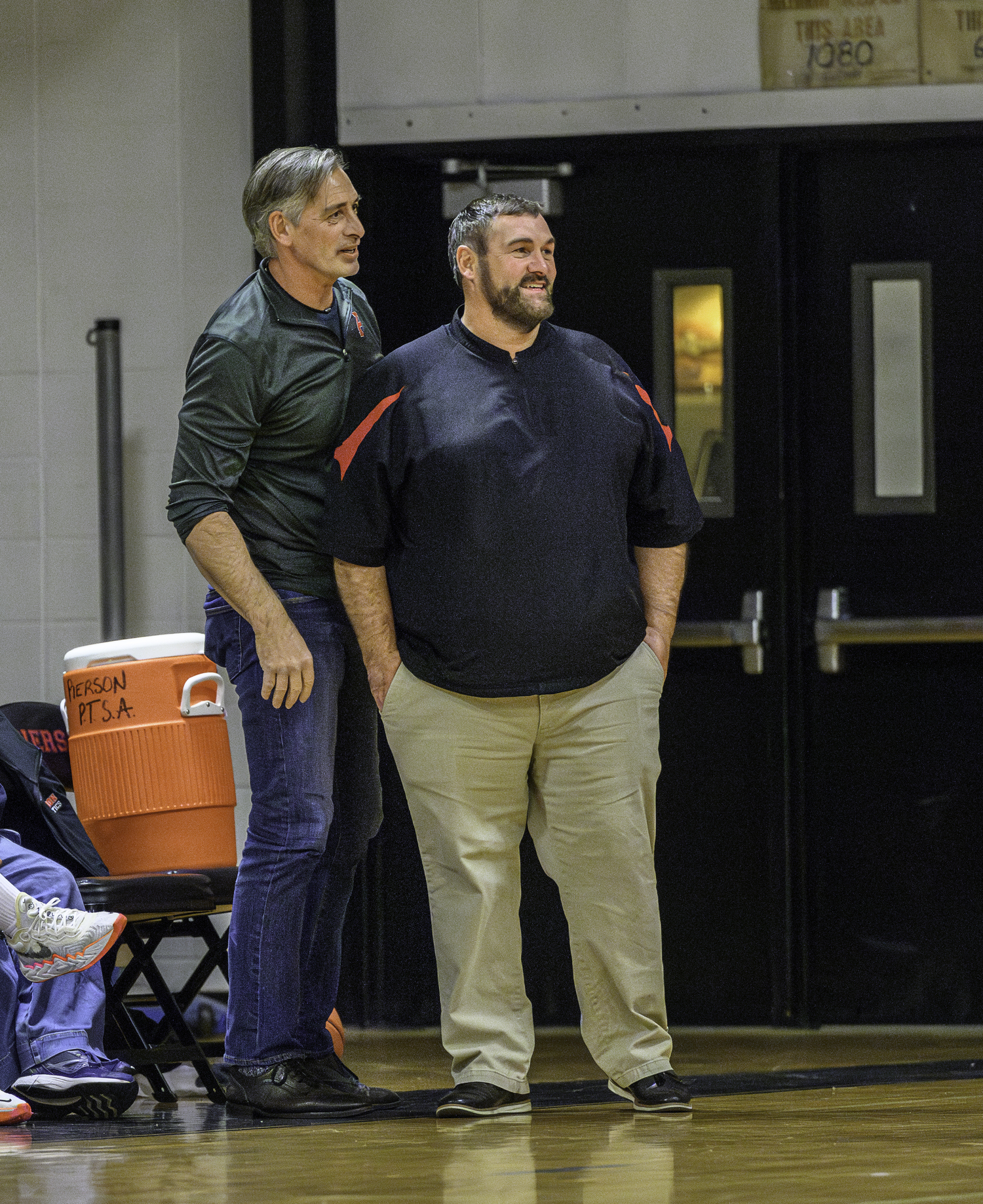 Pierson coaches, brothers George and John Kneeland.   MARIANNE BARNETT