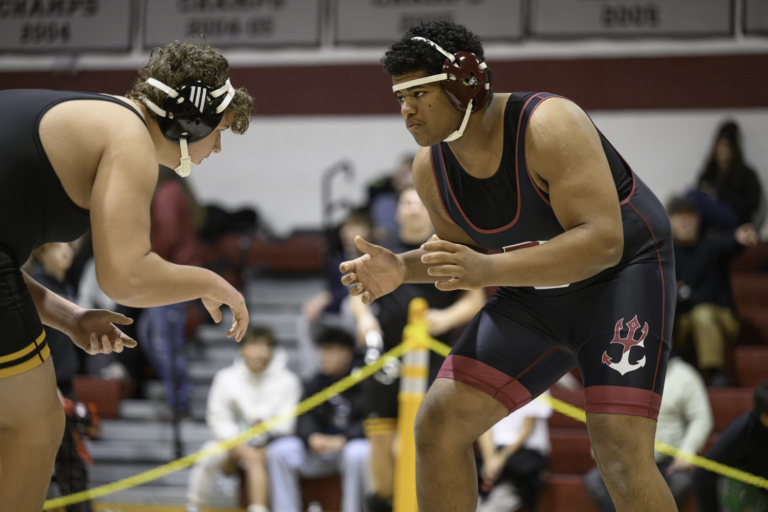 Southampton senior Jackson Garcia placed second at 285 pounds at the Sprig Gardner Tournament in East Hampton on Saturday.   MARIANNE BARNETT