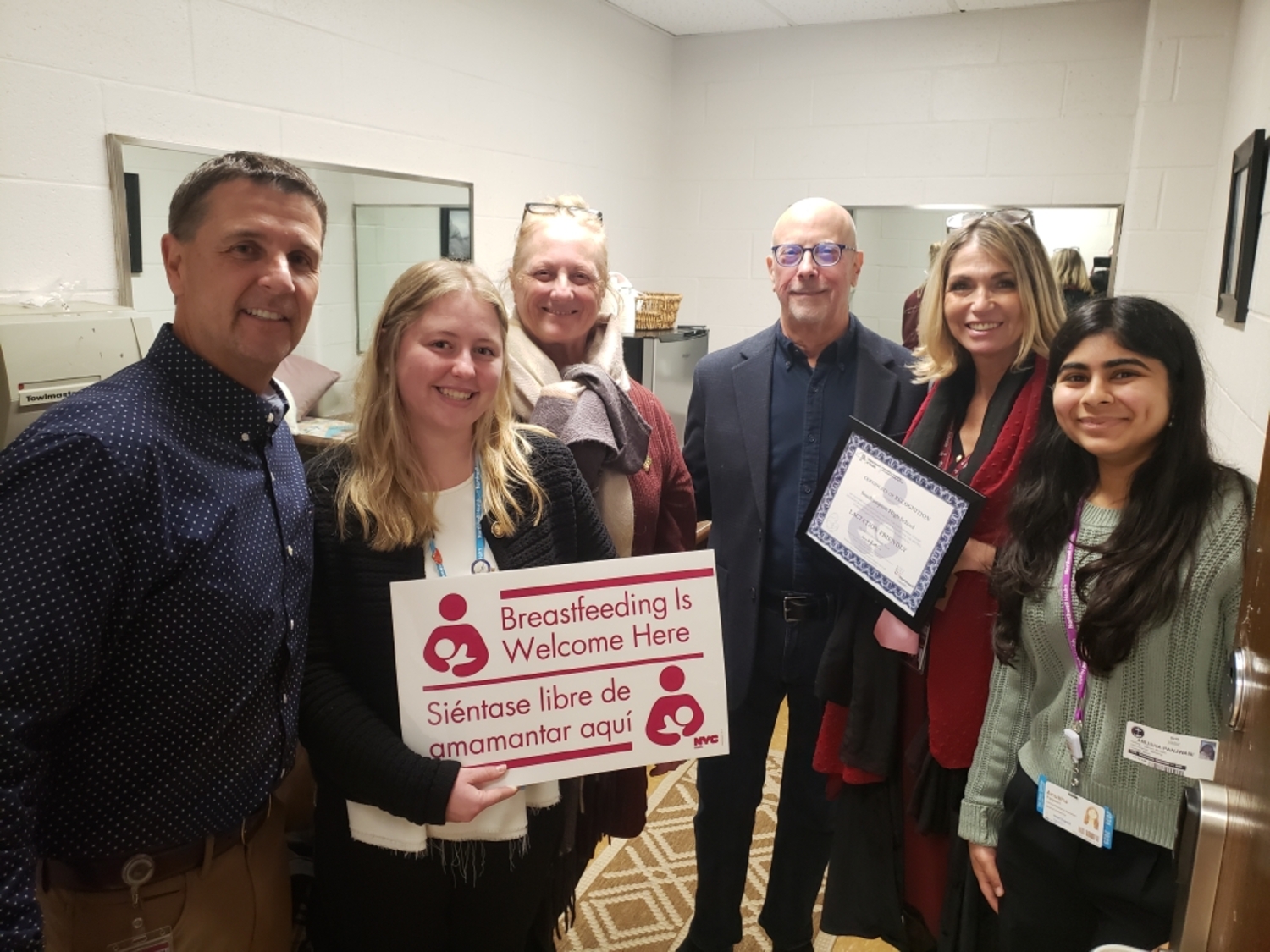 The Southampton School District unveiled a new lactation/nursing room at the high school.  COURTESY SOUTHAMPTON SCHOOL DISTRICT