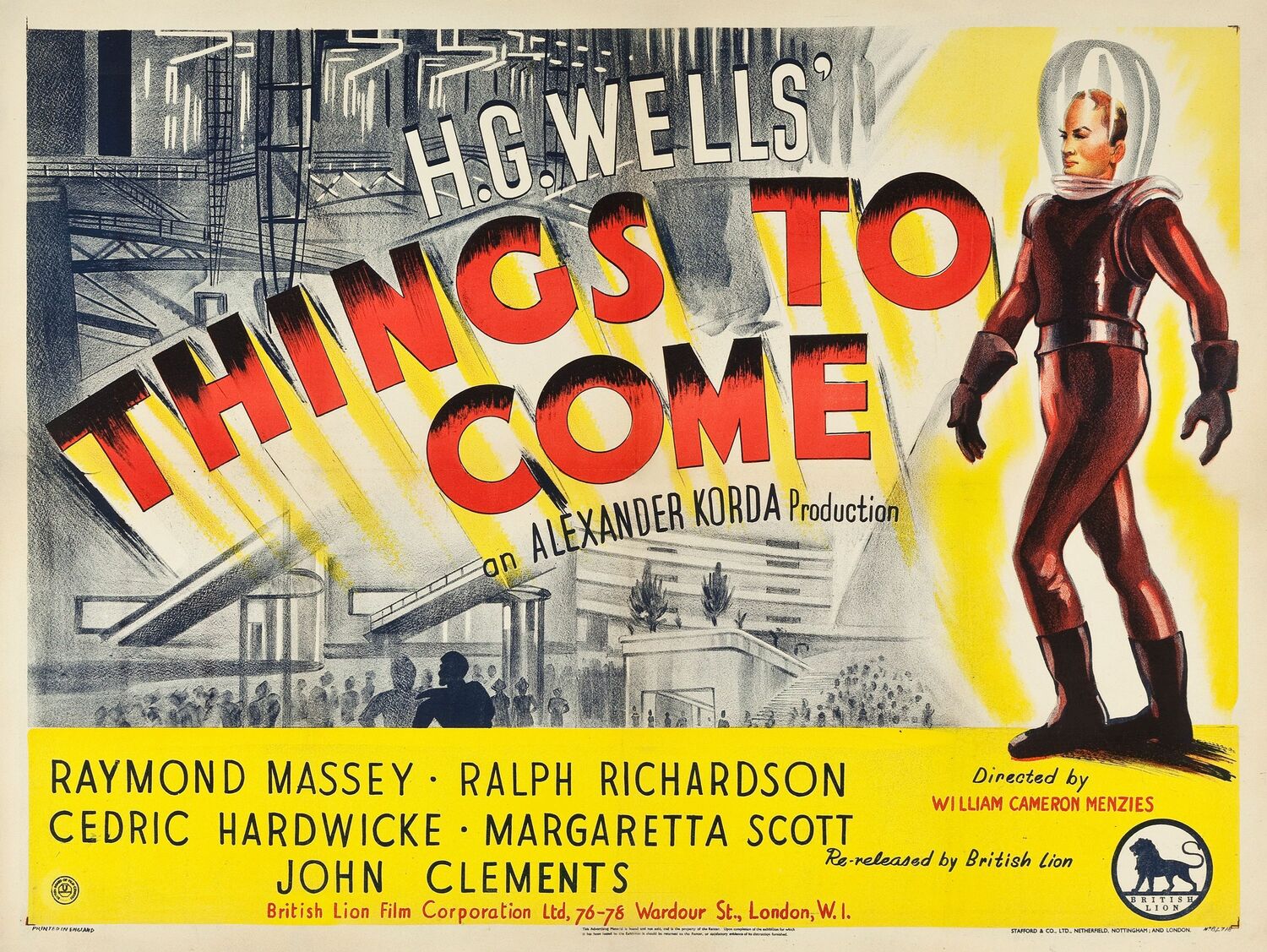 A movie poster from the H.G. Wells 1936 film 