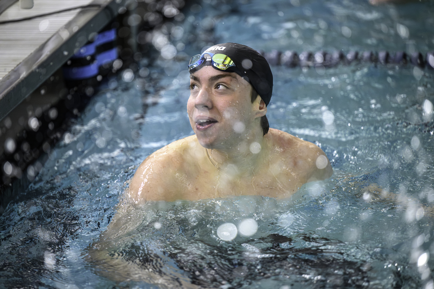 February 15 -  Westhampton Beach senior Max Buchen repeated as Suffolk County champion in the 100-yard breaststroke. He would go on to win the state title in his premier event as well.  MARIANNE BARNETT