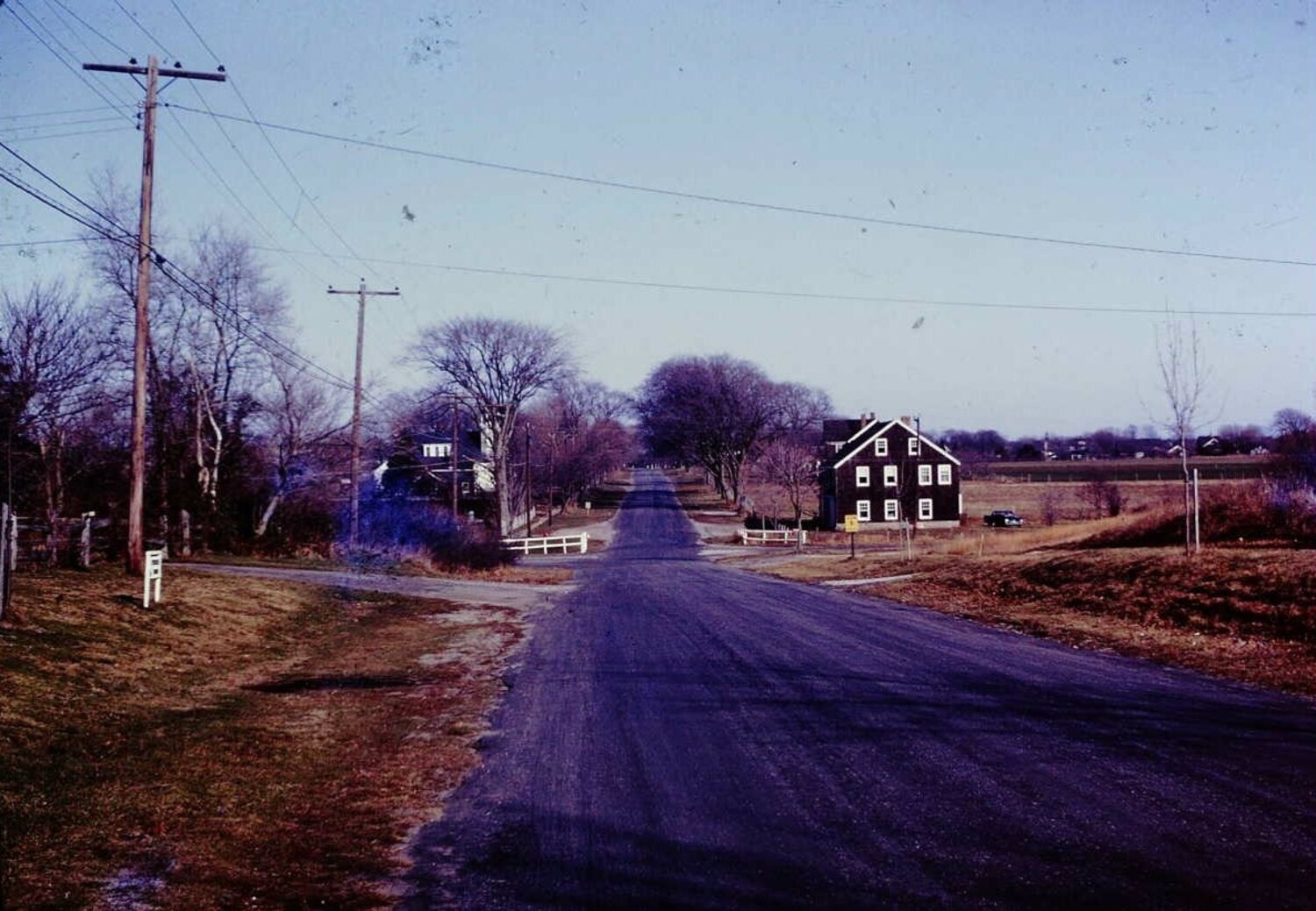 The view from Wainscott Main Street in a photograph taken around 1960. RICHARD CONKLIN