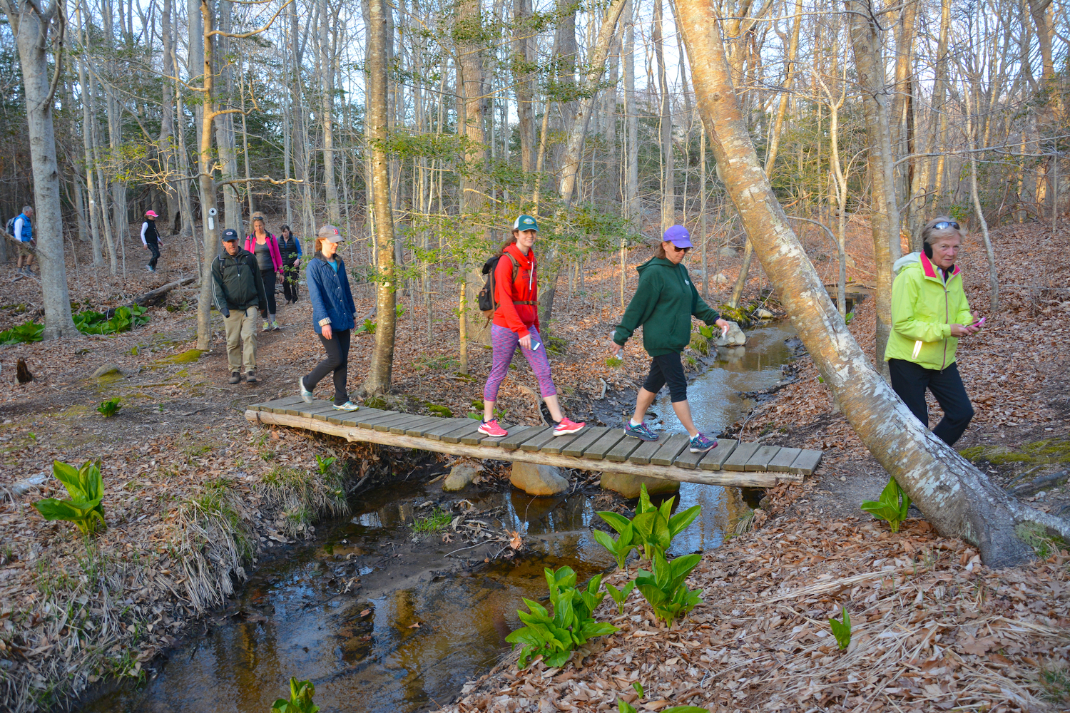 A group hike in Montauk with East Hampton Trail Preservation Society. Almost any weekend you can find a free group hike somewhere beautiful or volunteer to help maintain one of hundreds of East End trails. RICHARD WHALEN