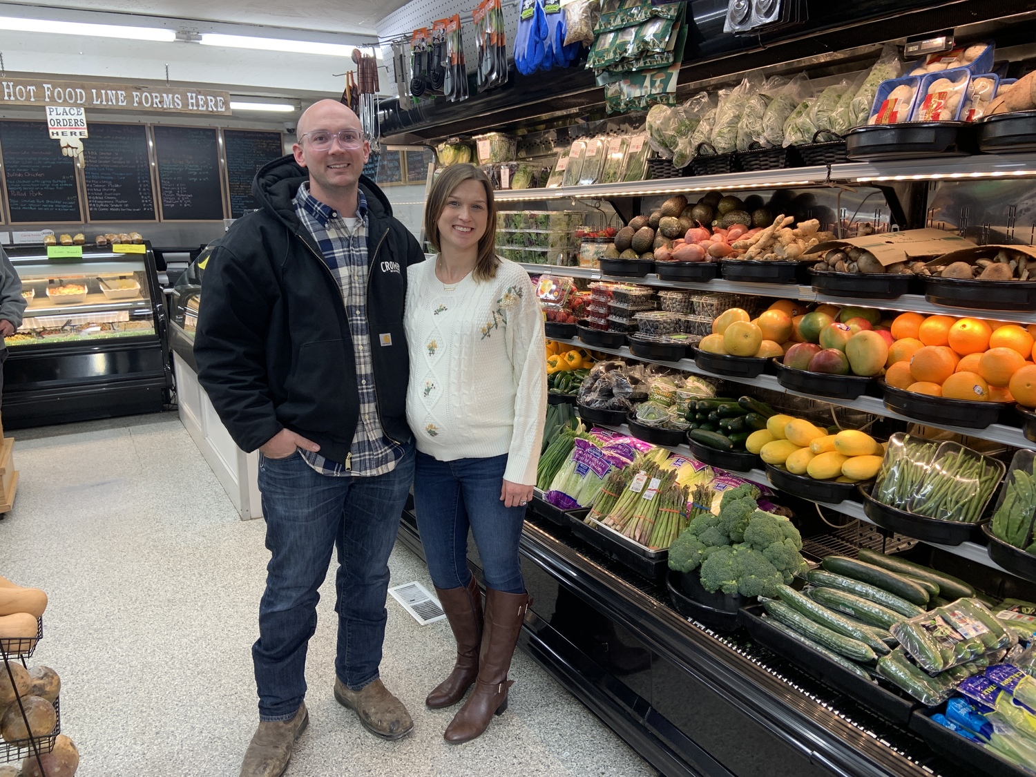 Mike and Dorothy Stone are the new owners of Cromer's Market in Noyac. STEPHEN J. KOTZ