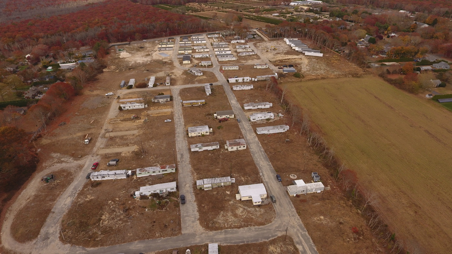 The resurrection of the former Leir's Mobile Home Park in Eastport has been paused while the developers, Farrell Companies, applies to Suffolk County to put in new low nitrogen septic systems to service the 93 units that will ultimately be restored to the property.