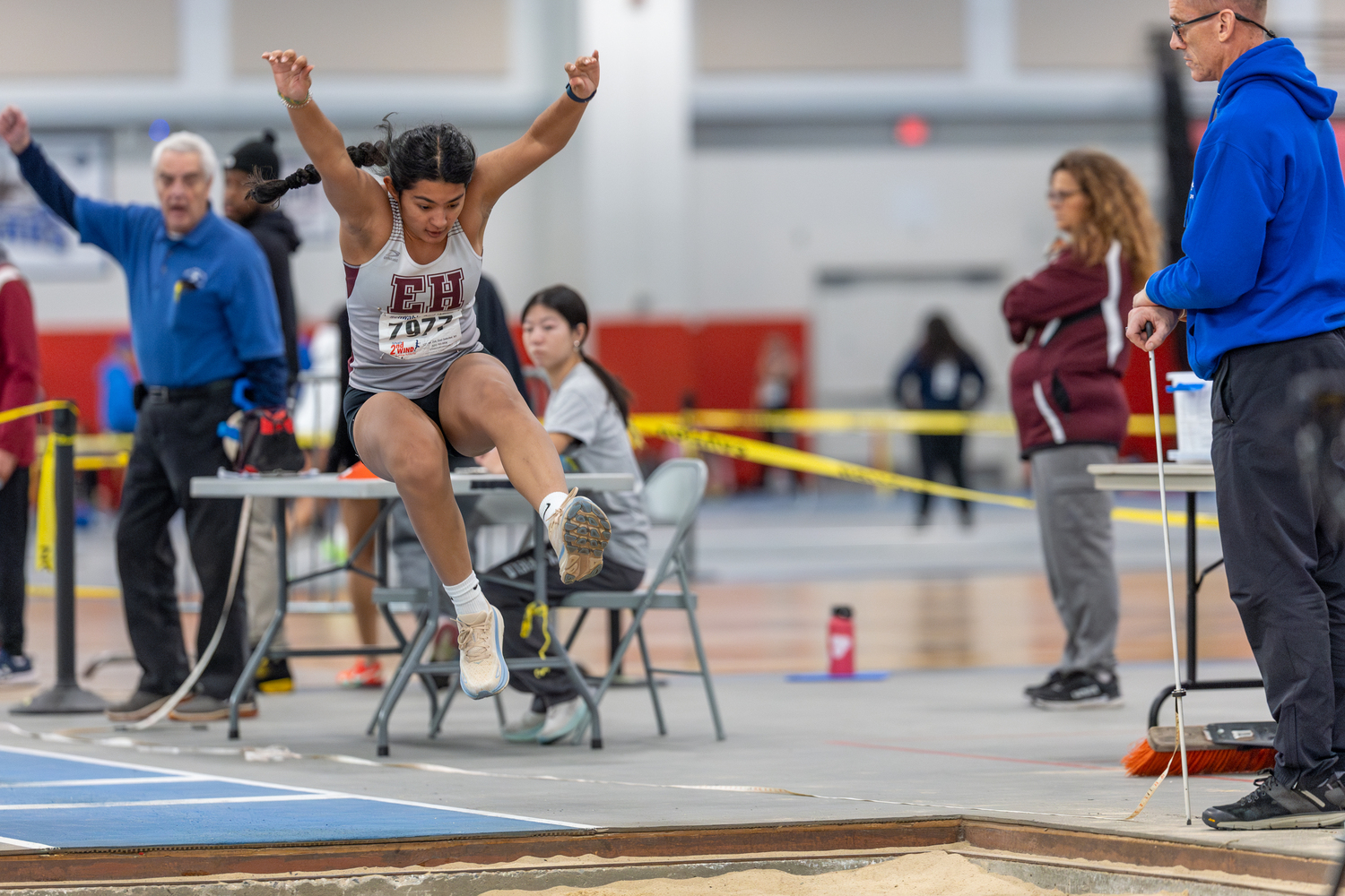 Sam Ruano in the triple jump.  RON ESPOSITO