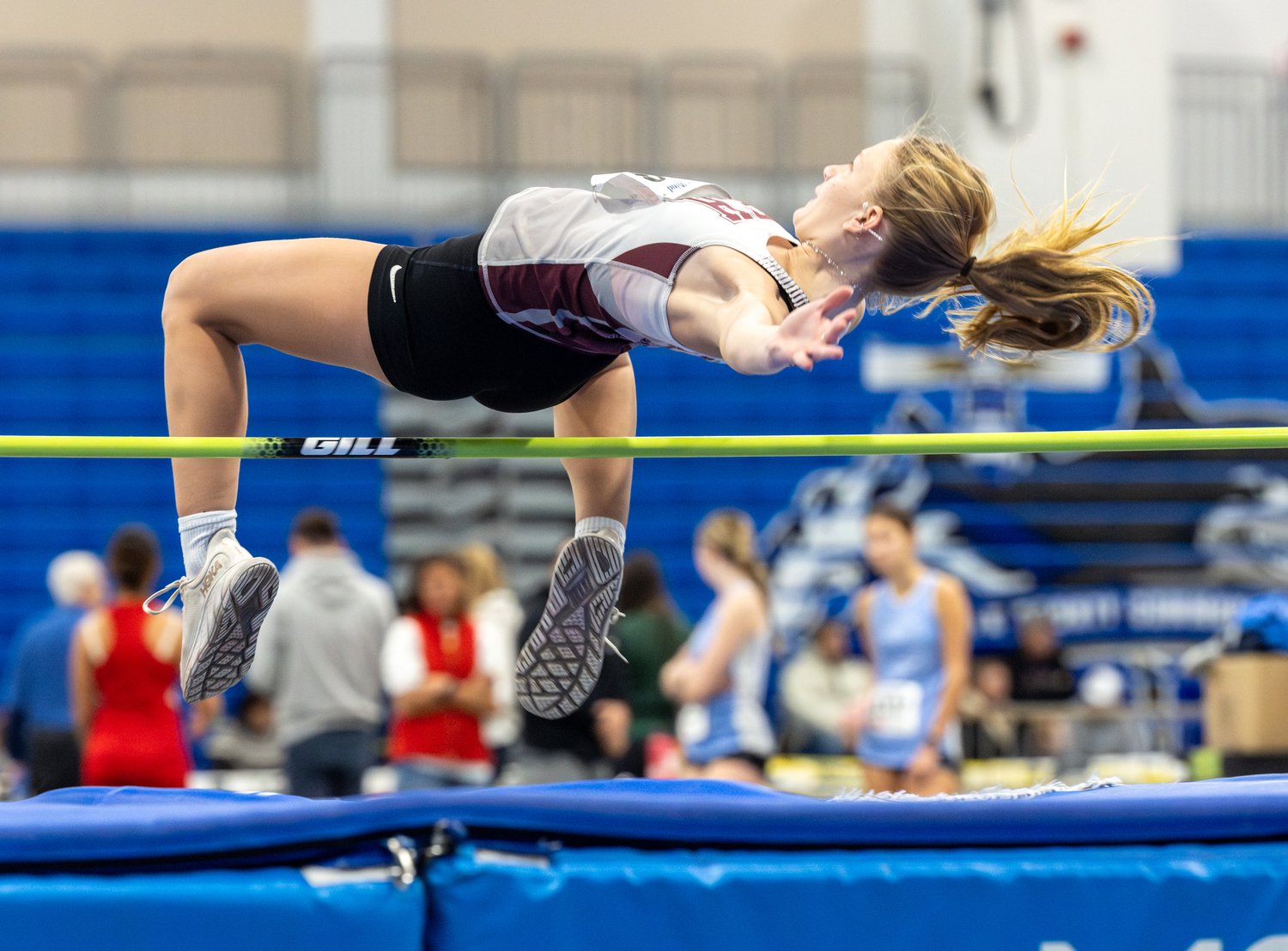 Sierra Stumpf in the high jump for the Bonackers.  RON ESPOSITO