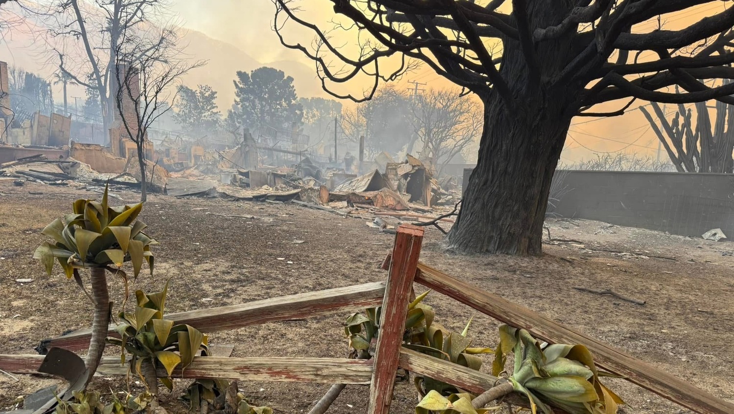 The Eaton Fire destroyed Lu Geffen's family home in Altadena, California, earlier this month. COURTESY LU GEFFEN/GOFUNDME