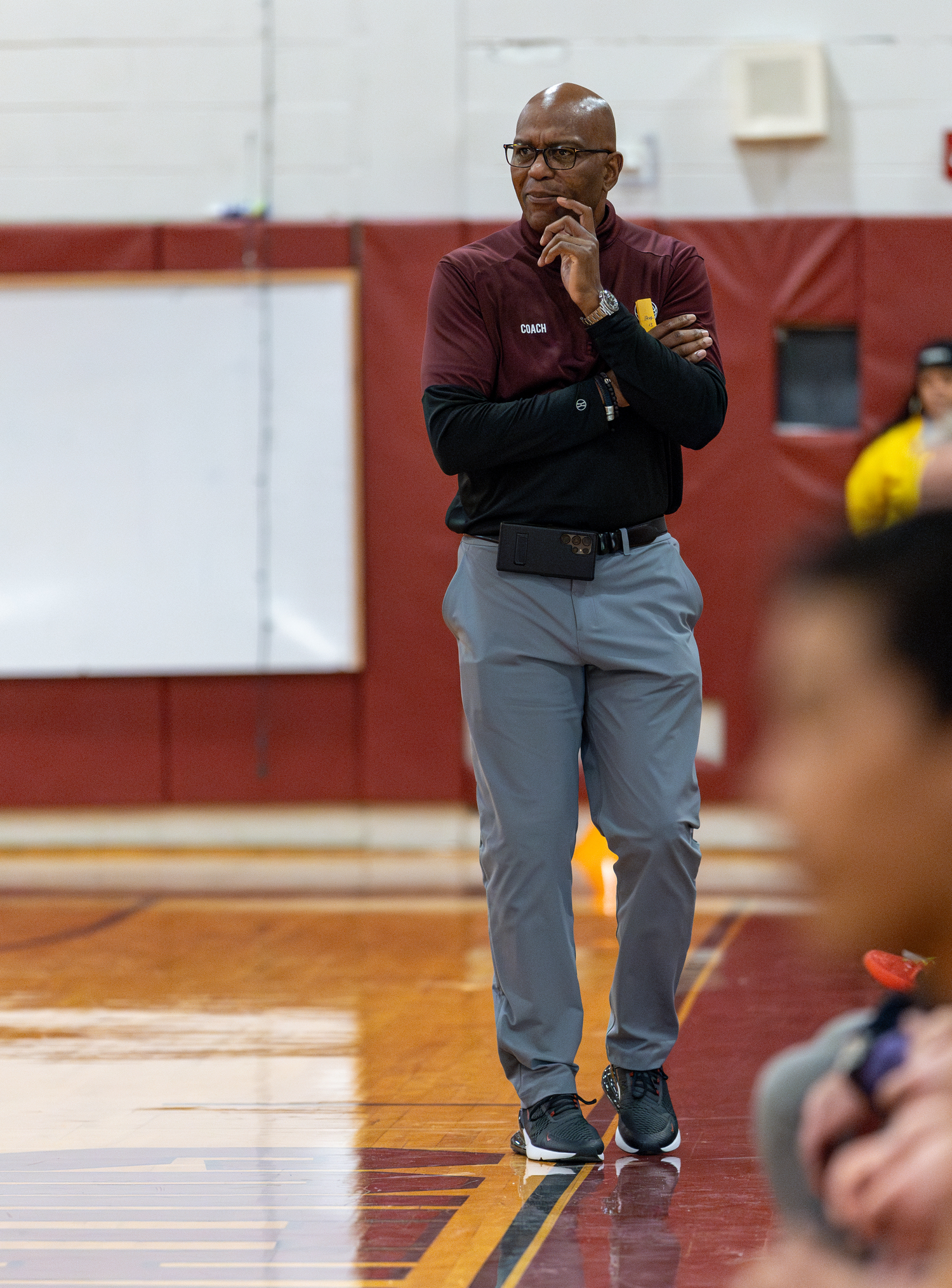 Southampton varsity boys basketball head coach Herm Lamison won his 500th career game on Monday night, a 102-59 victory over Port Jefferson.   RON ESPOSITO/SOUTHAMPTON SCHOOL DISTRICT