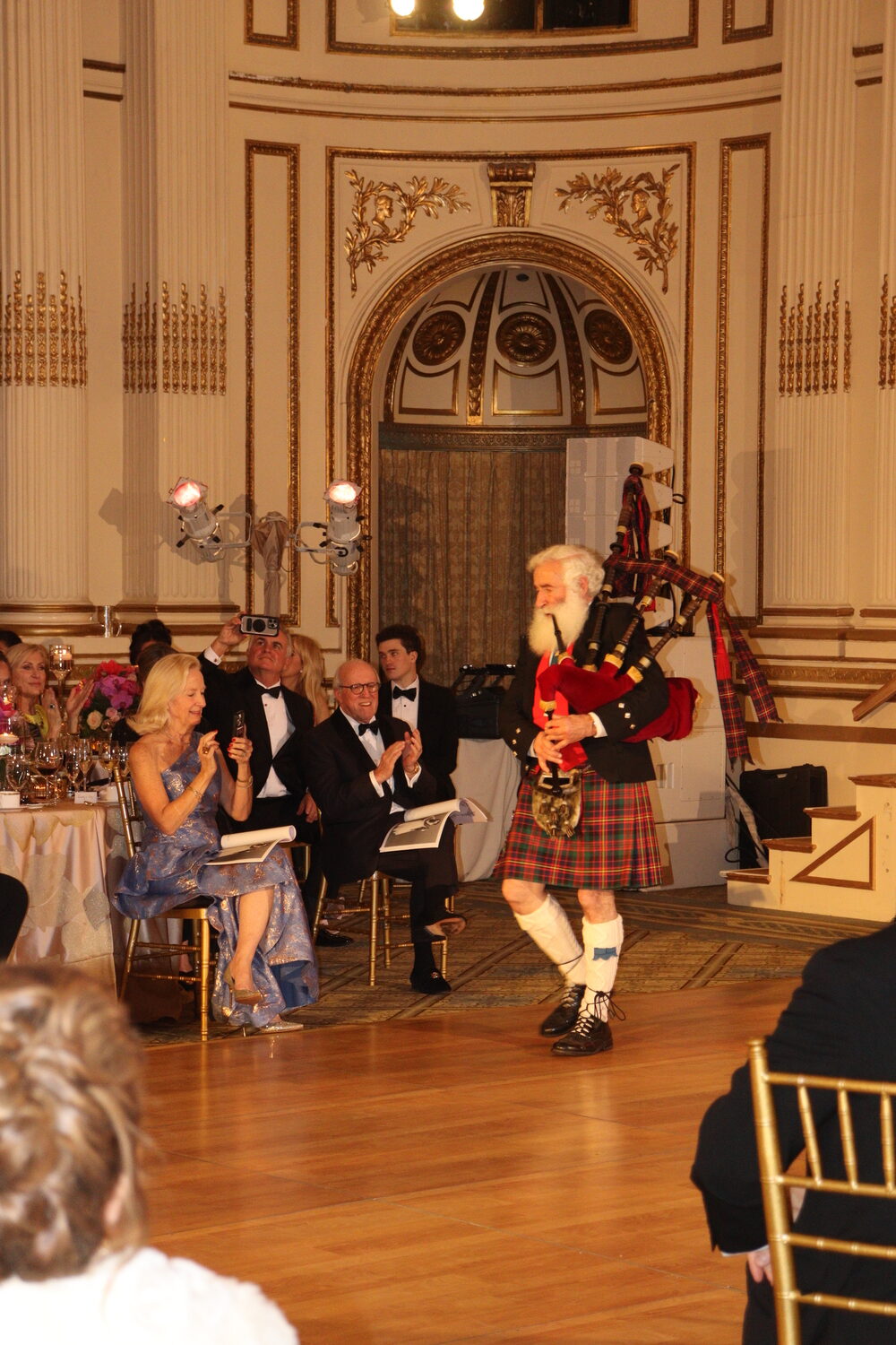 Alix Drummond, representing Scotland, was accompanied by an escort and a bagpiper when she was introduced. CAILIN RILEY