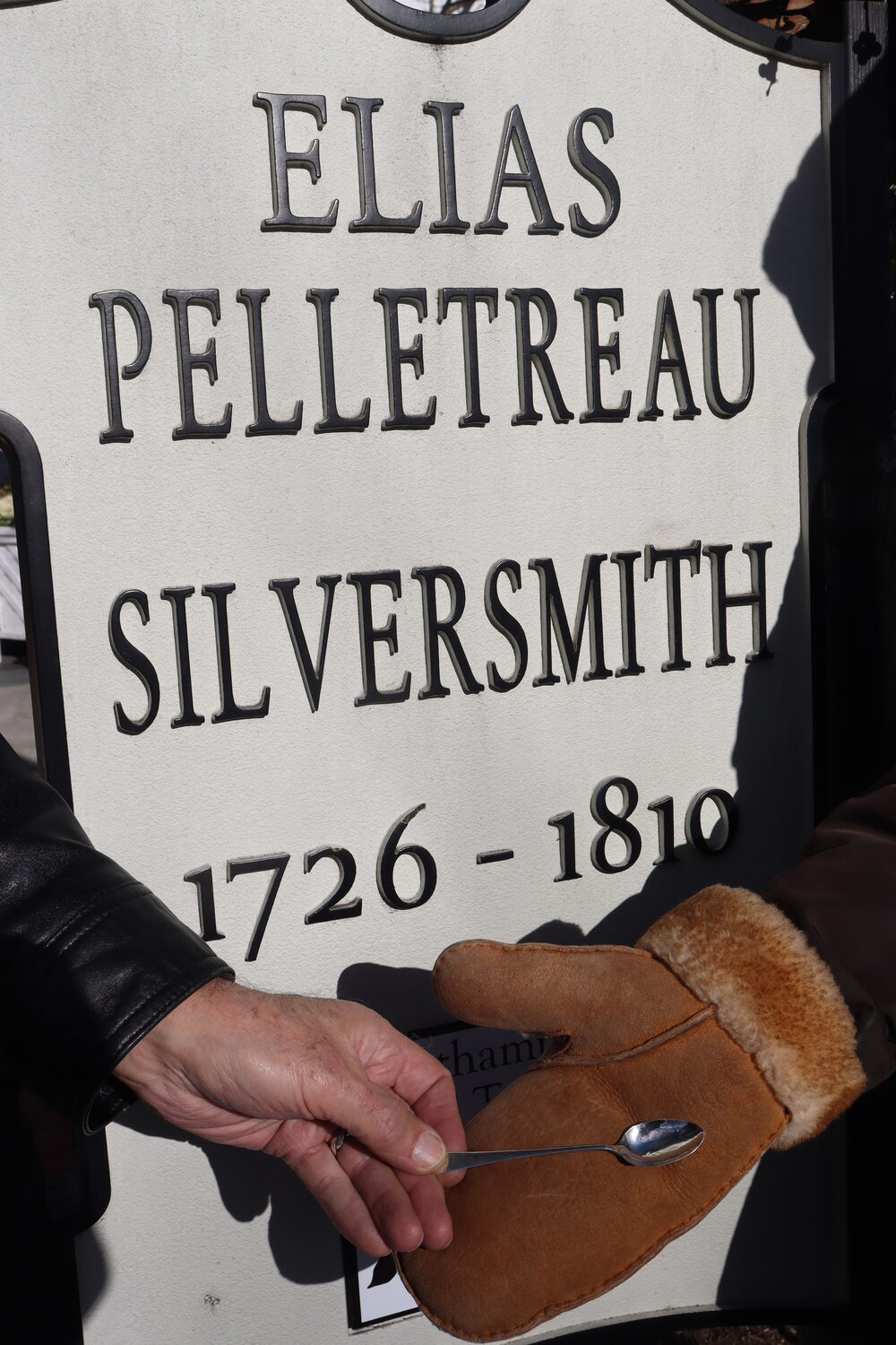 Noel Gish and Kathryn Curran purchased a 1700s-era silver spoon that had been made by Elias Pelletreau, and had it restored by resident silversmith Alyssa Saccente. CAILIN RILEY