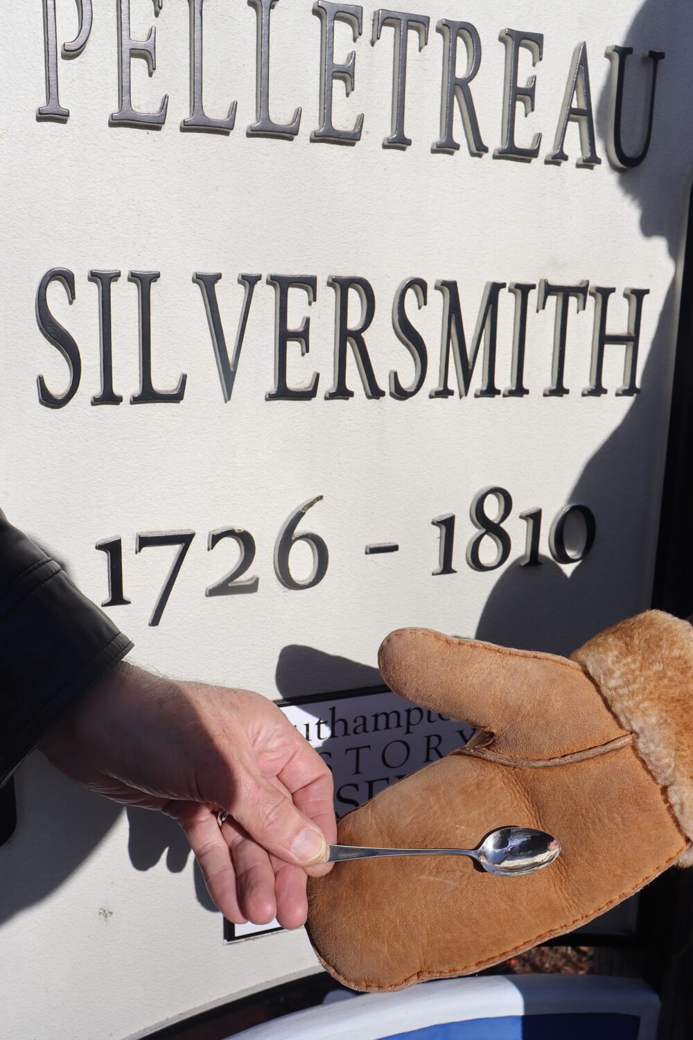 Noel Gish and Kathryn Curran purchased a 1700s-era silver spoon that had been made by Elias Pelletreau, and had it restored by resident silversmith Alyssa Saccente. CAILIN RILEY