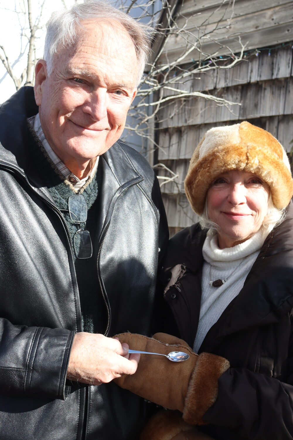 Noel Gish and Kathryn Curran purchased a 1700s-era silver spoon that had been made by Elias Pelletreau, and had it restored by resident silversmith Alyssa Saccente. CAILIN RILEY