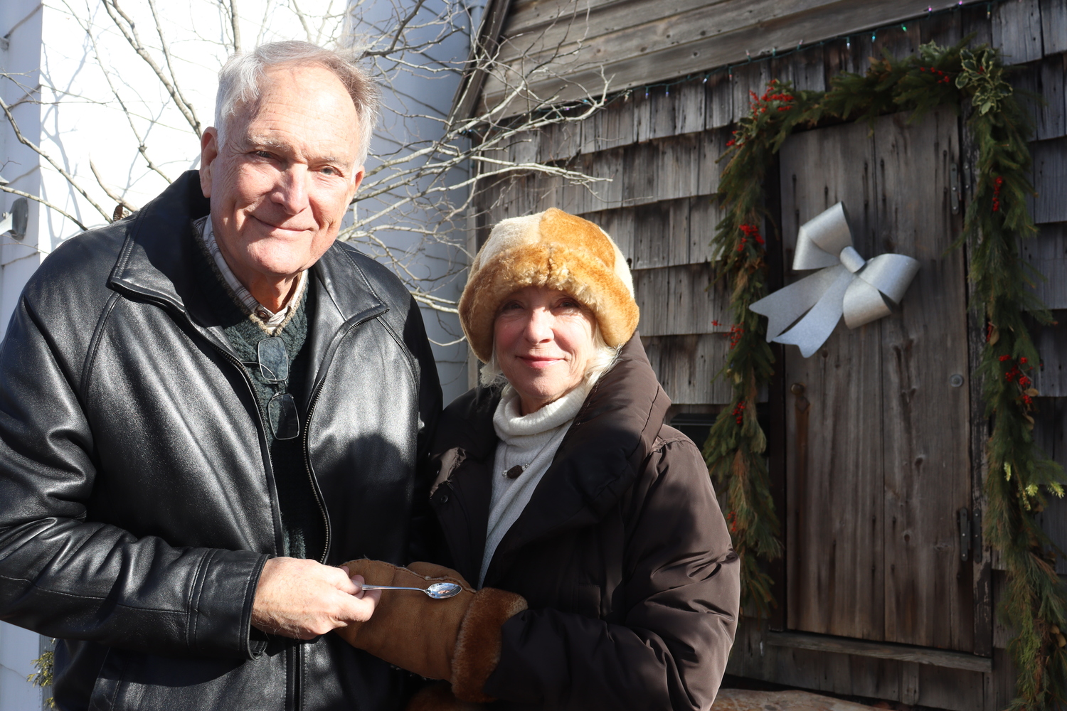 Noel Gish and Kathryn Curran purchased a 1700s-era silver spoon that had been made by Elias Pelletreau, and had it restored by resident silversmith Alyssa Saccente. CAILIN RILEY