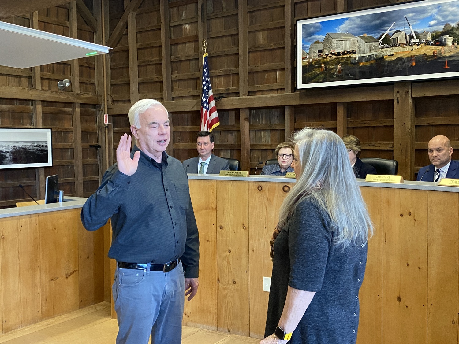 Chip Rea was sworn in as chairman of the Architectural Review Board at the Town Board's January 2 organizational meeting. CHRISTOPHER WALSH