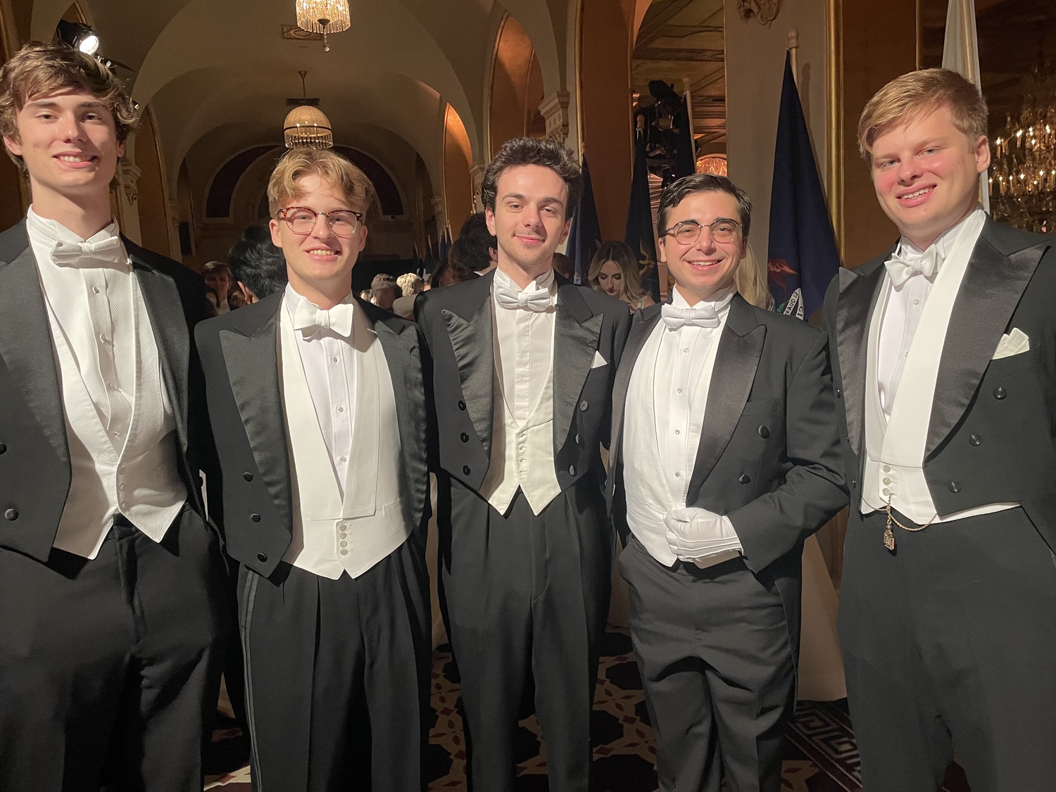 Each debutante was accompanied by an escort. Some of the escorts were brothers of the debutantes, but many had only met the young ladies they were paired up with at a recent event dubbed the 