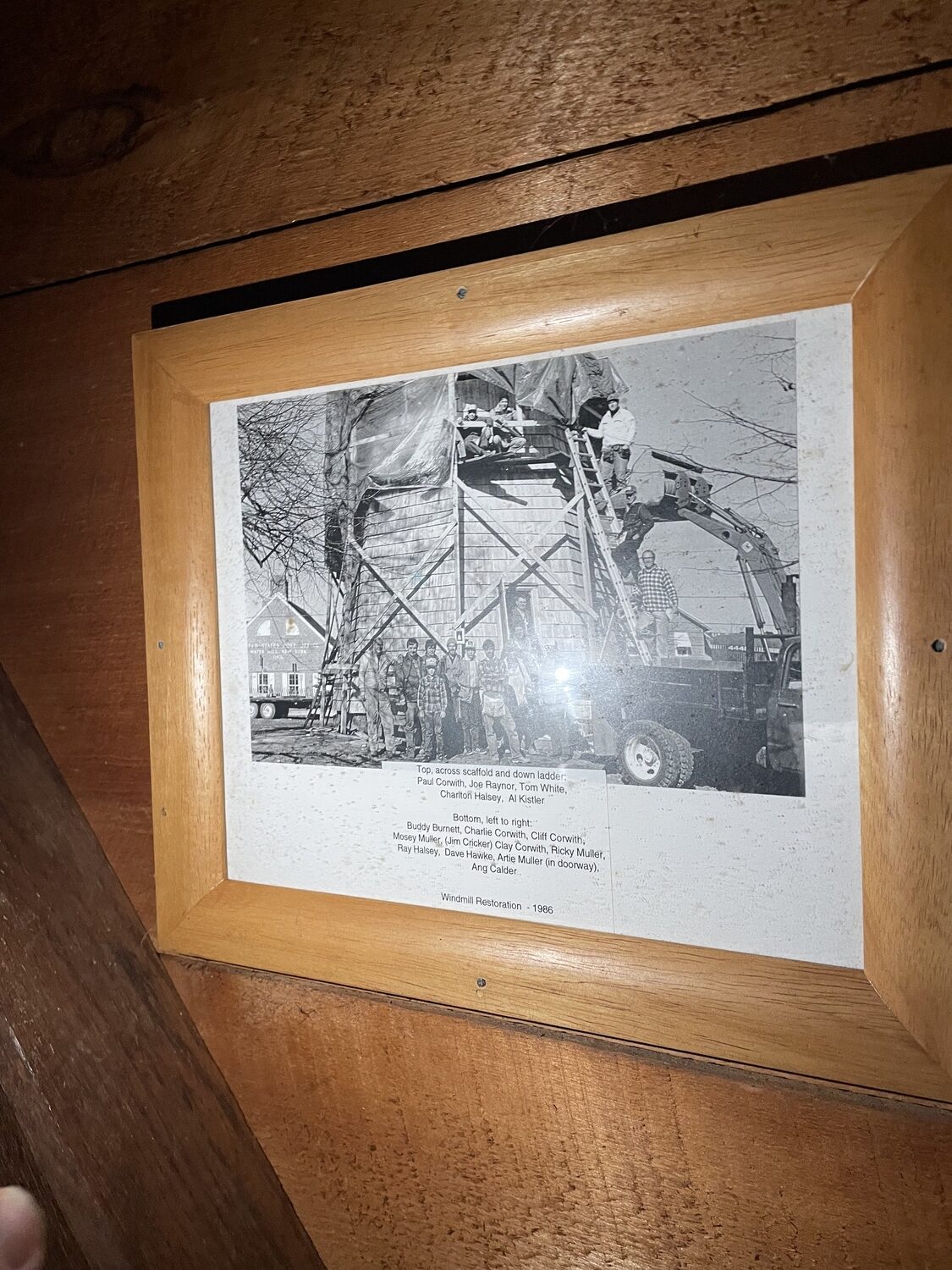 Remembrances of the last upgrade to the windmill, done in 1987, remain inside the windmill today. CAILIN RILEY