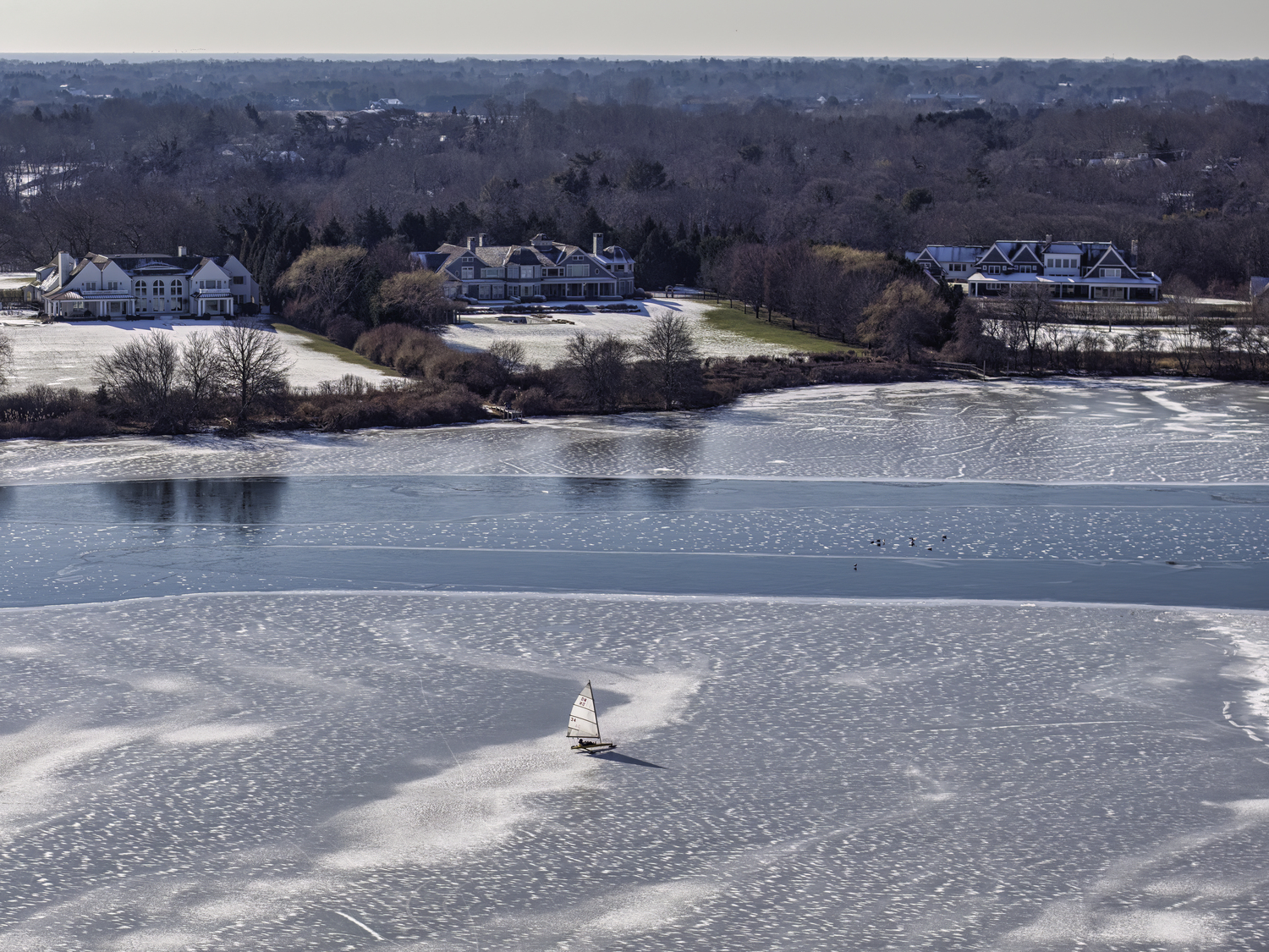 Frigid temperatures have made for some excellent ice boating locally.   MARIANNE BARNETT