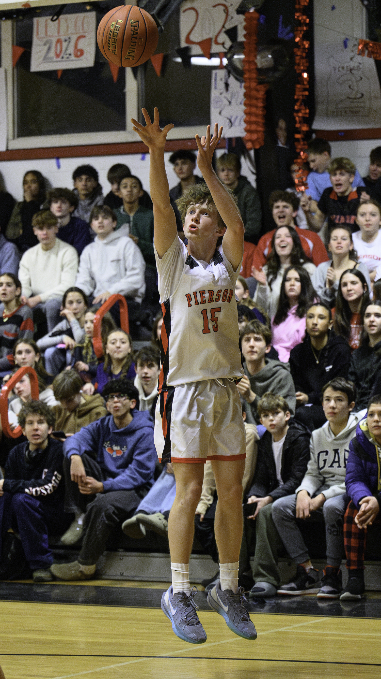 Brian Schroeder shoots a jumper.   MARIANNE BARNETT