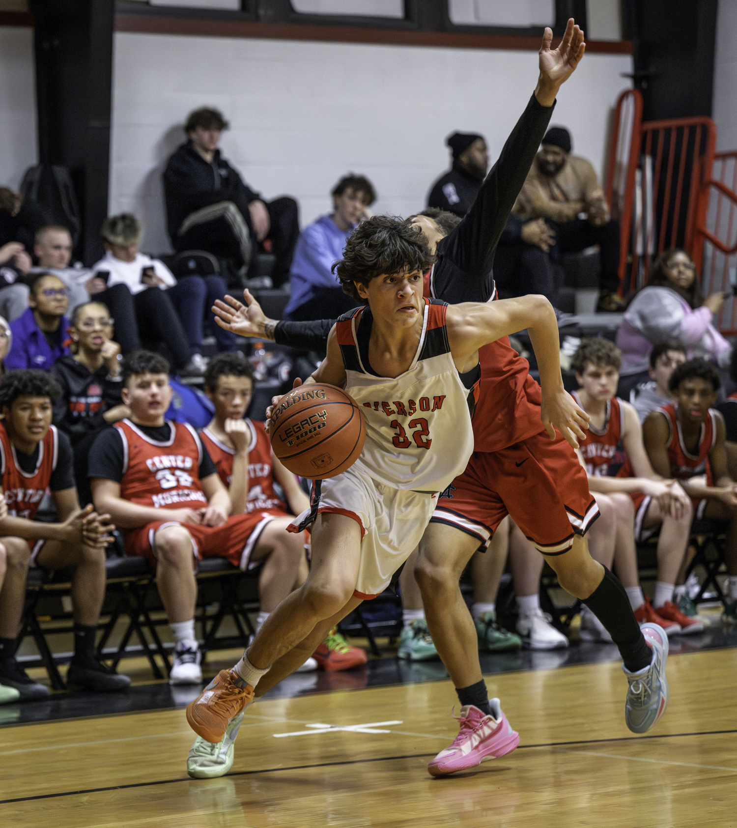 Pierson's Max Vogel dribbles around a Center Moriches defender.   MARIANNE BARNETT