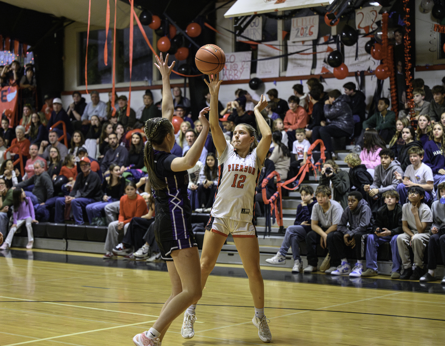 Pierson's Lola Eldridge puts up a shot.  MARIANNE BARNETT